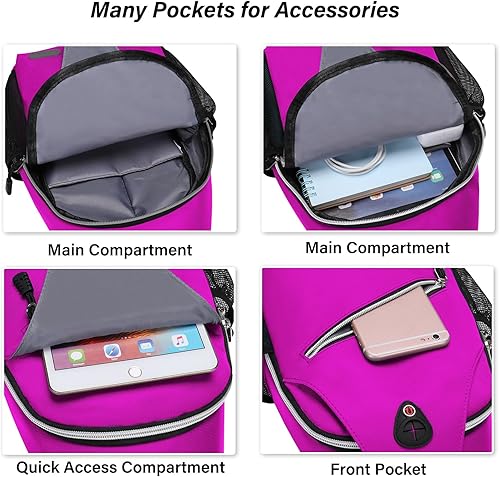 Vista 80 de Mosiso - Mochila bandolera multiusos, para viajes, senderismo, etc.