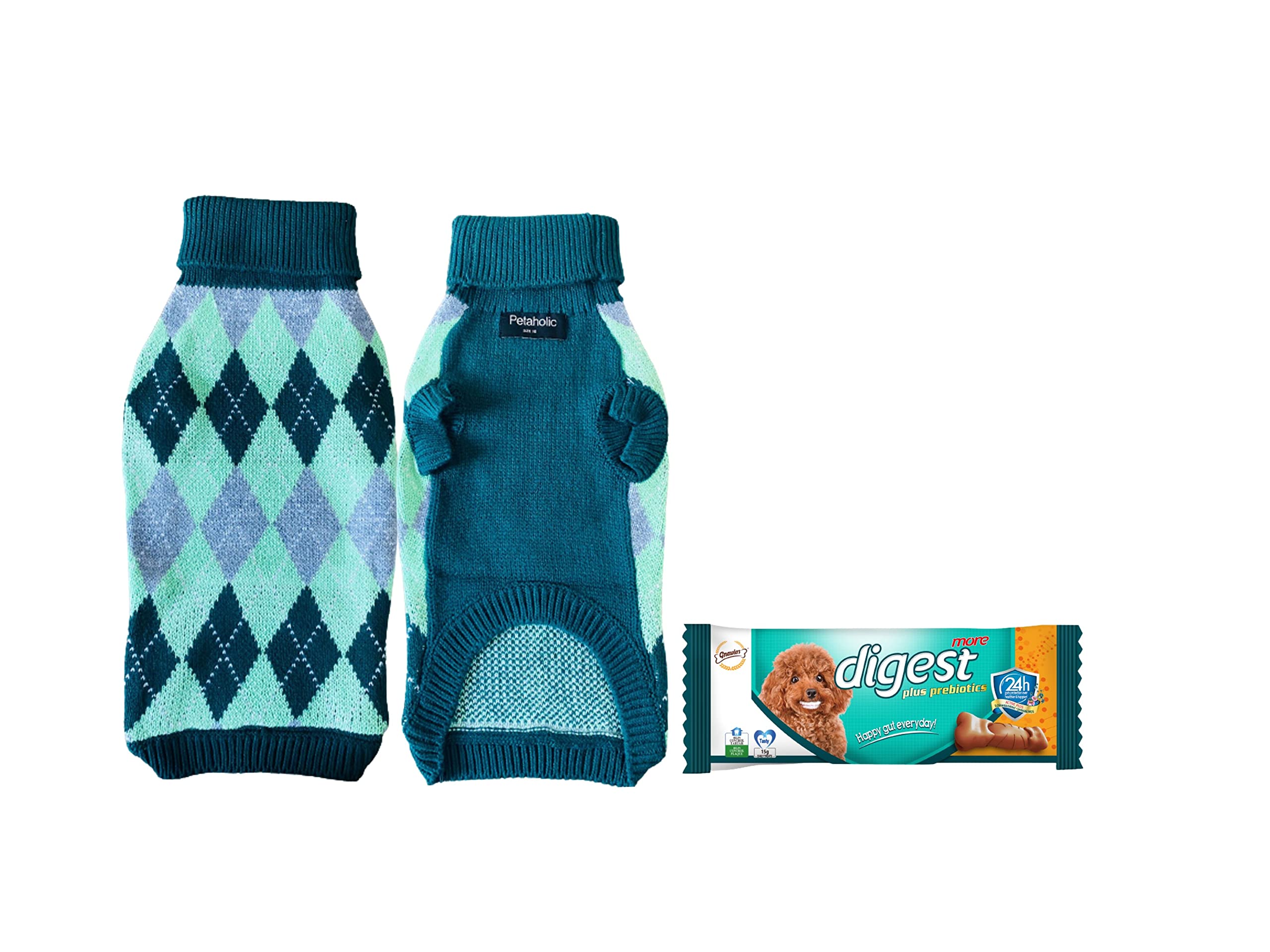 See full amazon price history chart for Petaholic Highneck Checker Dog Sweater Green (Size-Small-14inch) + Gnawlers Digest 15g Free Sold by DogsNCats Petaholic Highneck Checker Dog Sweater Green (Size-Small-14inch) + Gnawlers Digest 15g Free Sold by DogsNCats (B09NRL4JS3) Amazon Price History, Amazon Price Tracker