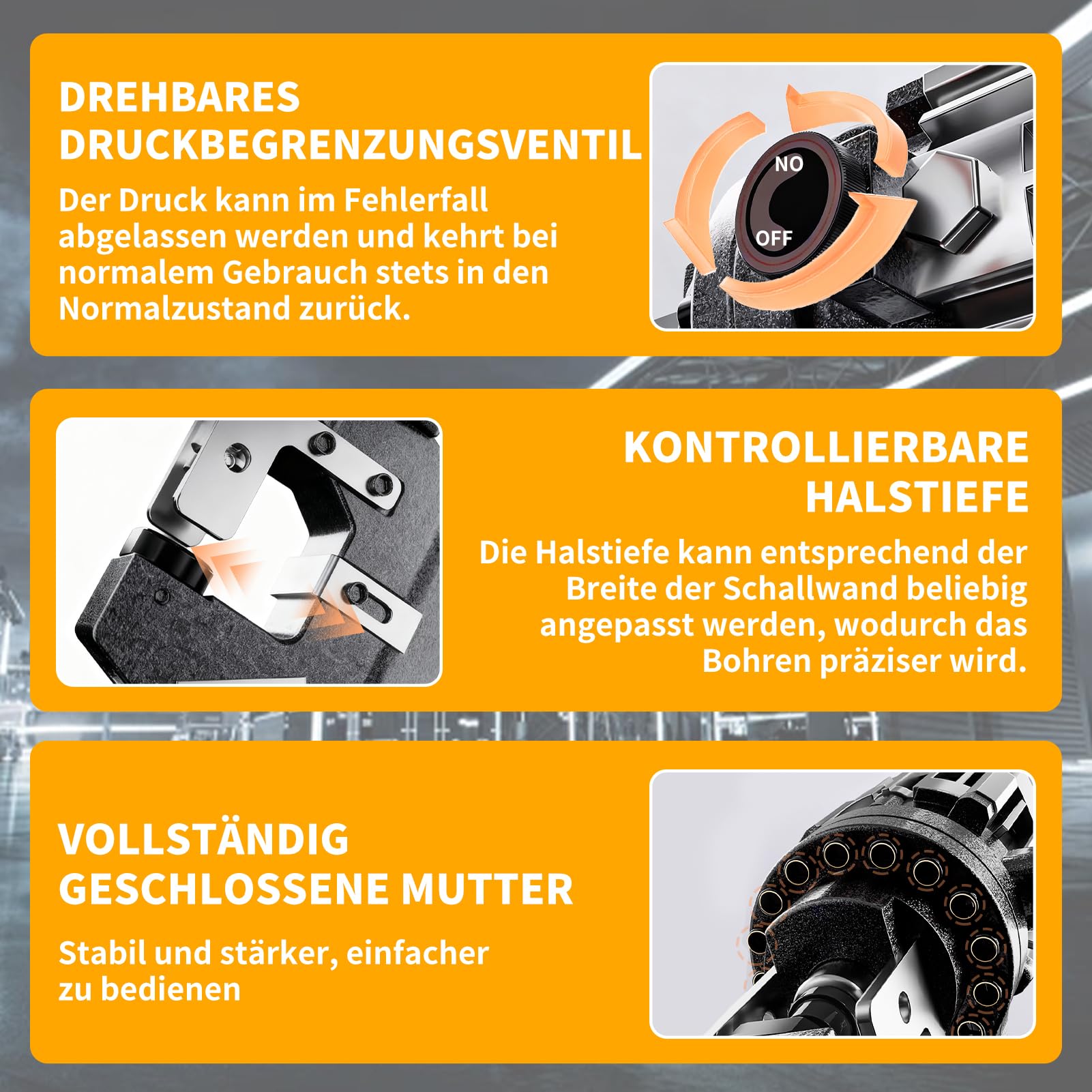 Hydraulische Lochstanze, 2200W Elektrische Punzenmaschine mit 7 Stanzformen, 1-Sekunde Schnellstanzung für Stahl, Eisen, Aluminium, Kupfer und Bleche