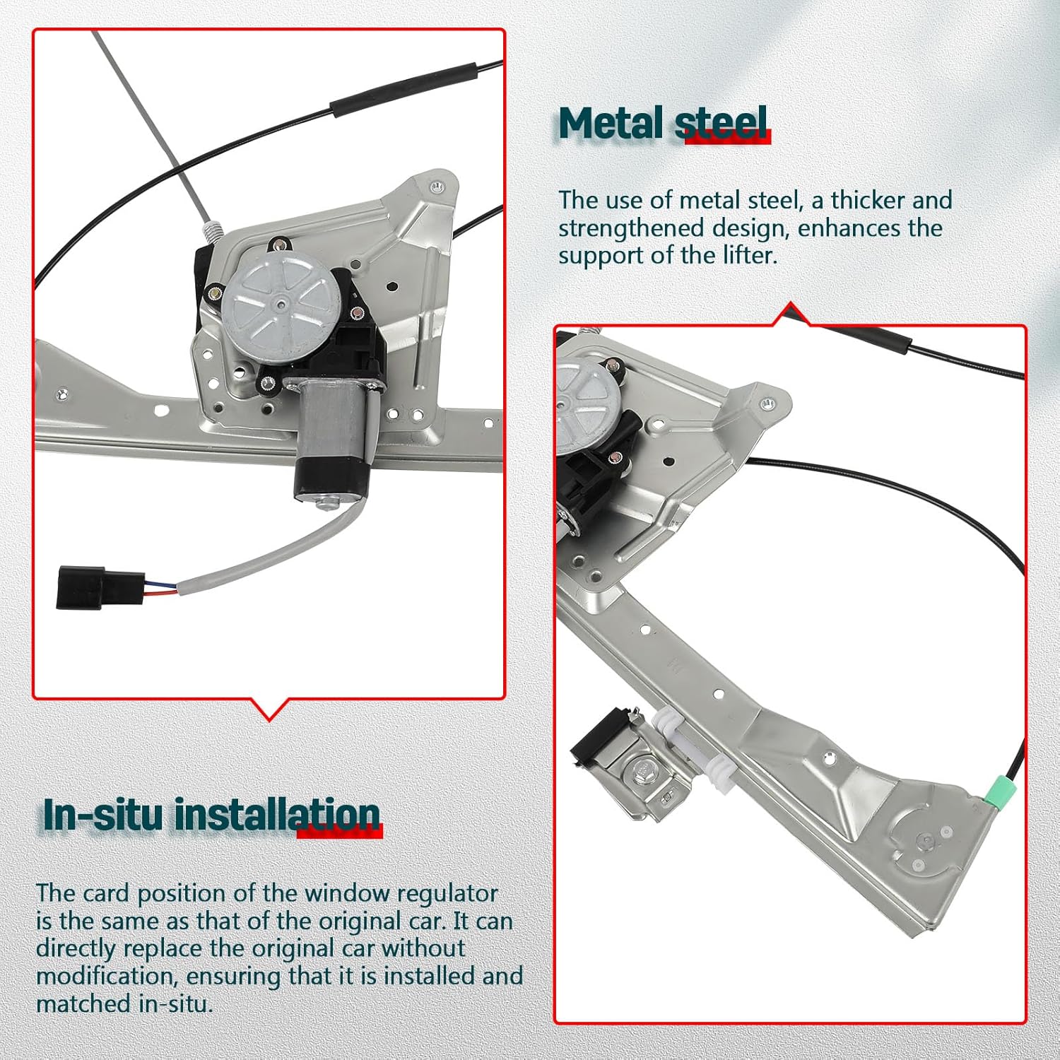 FINDAUTO Power Window Regulator Rear Right Passenger Side fit for 2002-2007 for Buick Rendezvous,2001-2005 for Pontiac Aztek 748-521 Window Regulator and Motor Assembly with Motor