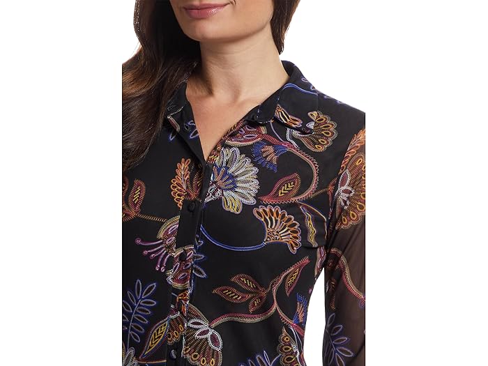 Johnny Was The Janie Favorite Smocked Sleeve Tee- Delphini - Image 4