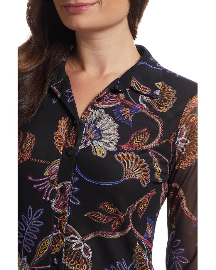 Johnny Was The Janie Favorite Smocked Sleeve Tee- Delphini - #4 of 5