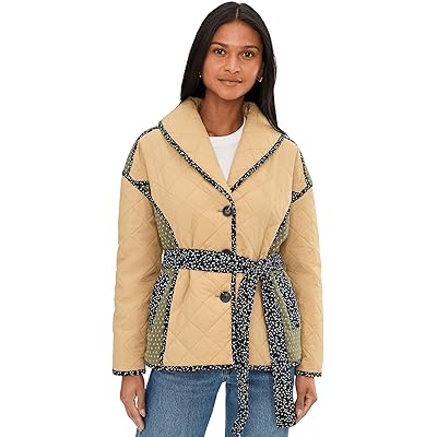 Avec Les Filles Quilted Wrap Jacket With Belt foam multi