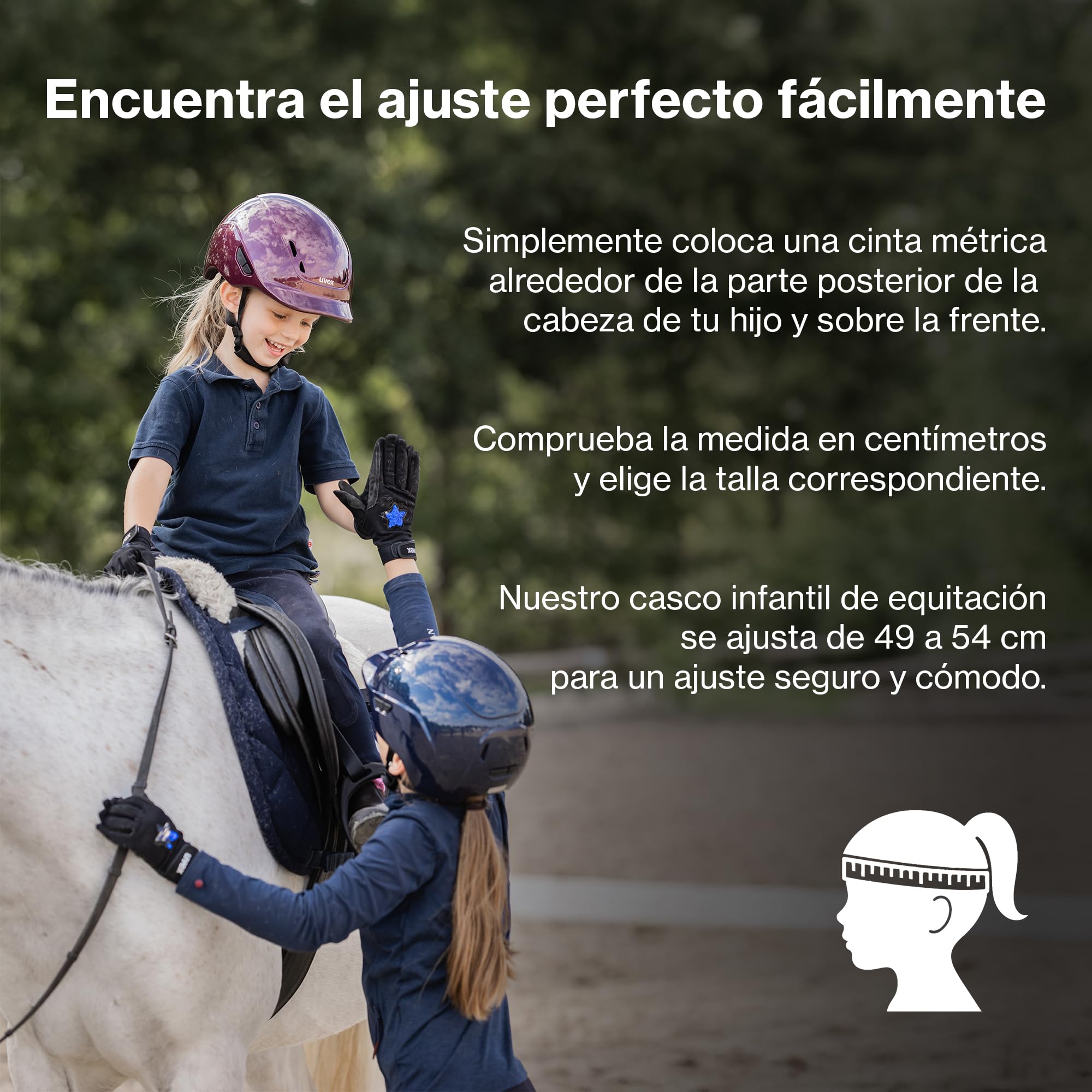 uvex kidoxx – Casco de equitación Infantil Ligero con Ajuste Individual y ventilación óptima