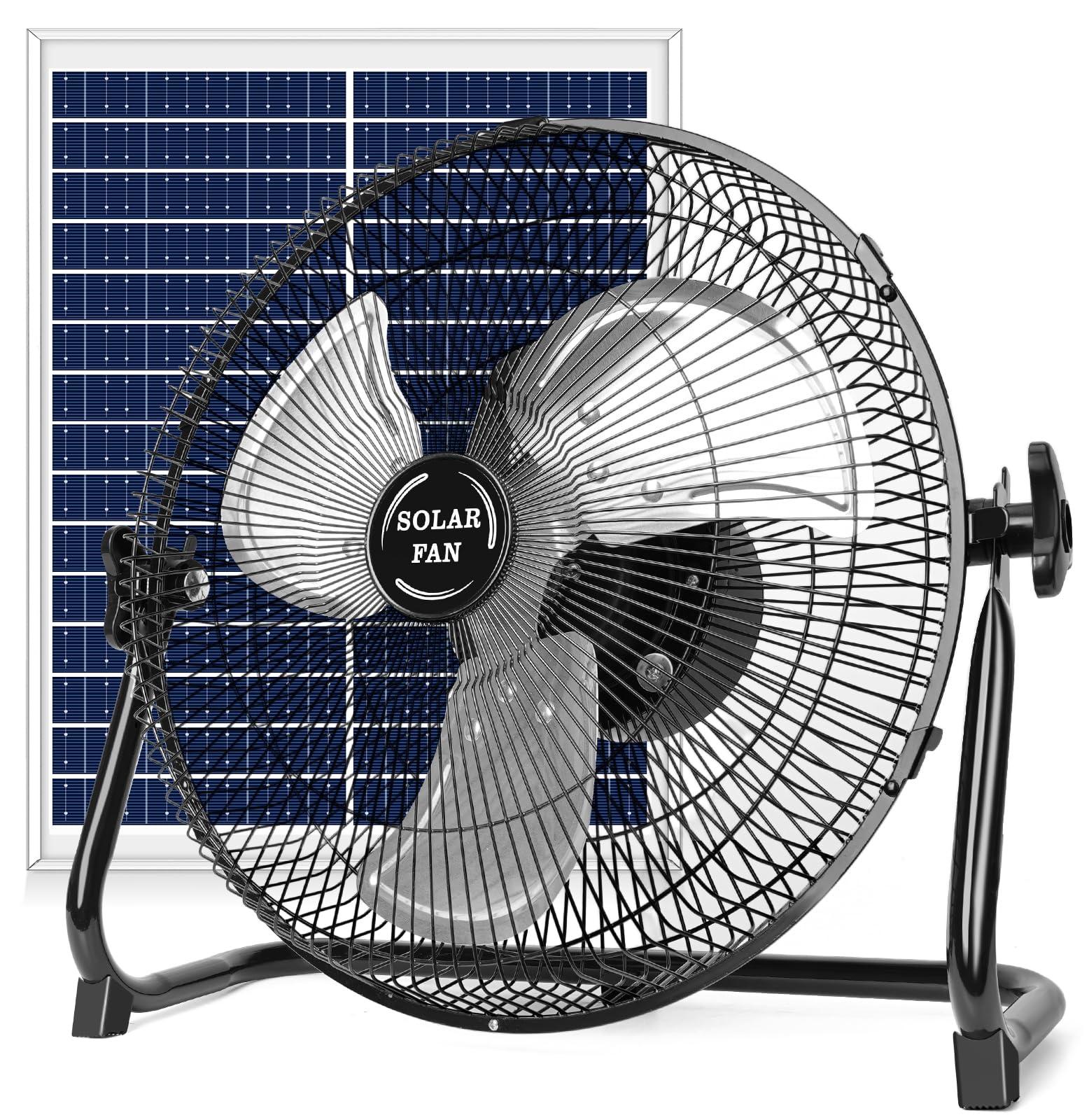 DBF 14 inch Solar Powered Floor Fan