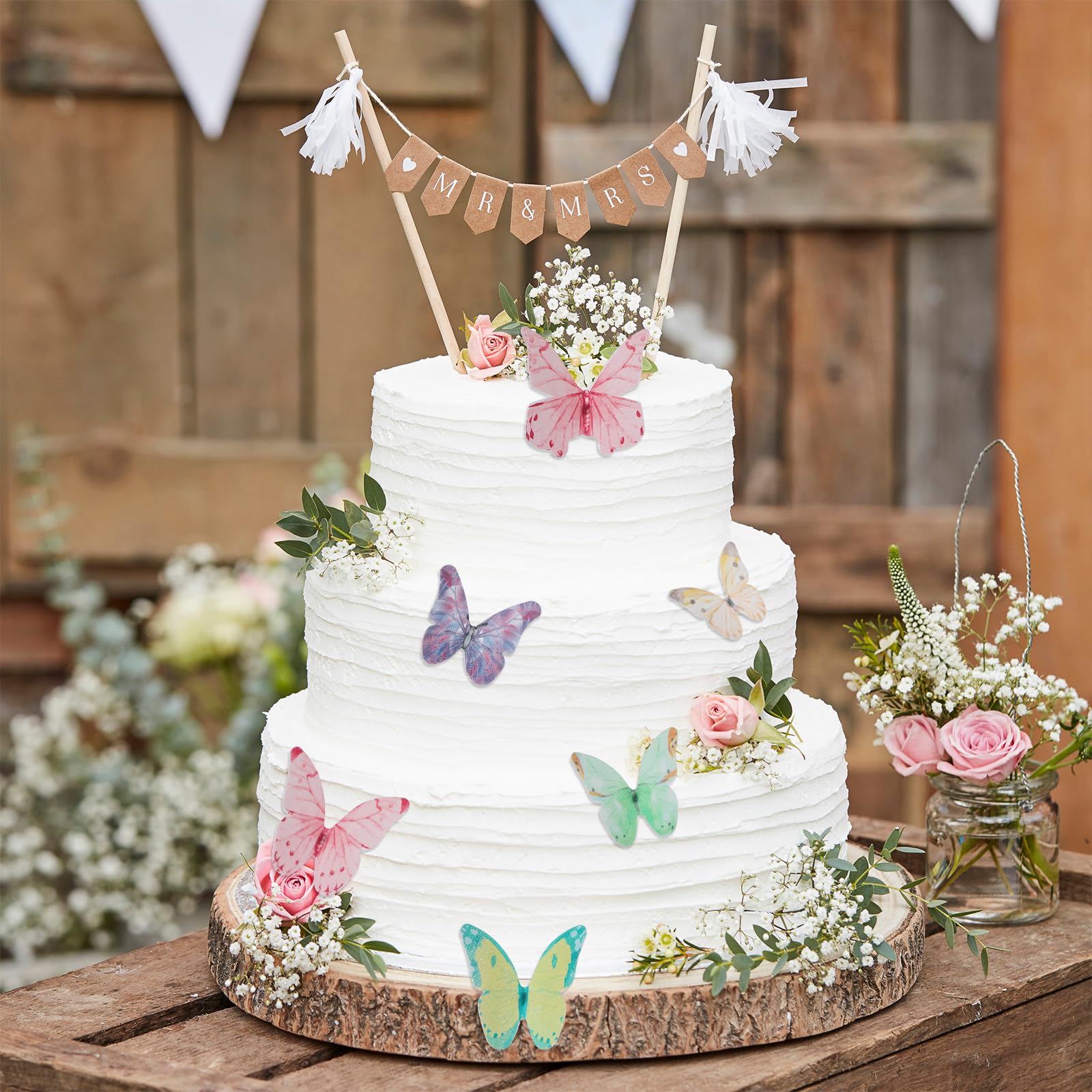 36 Decorazioni Per Cupcake A Forma Di Farfalla - Topper Per Torte E Dessert - Ideali Per Feste A Tema - 3