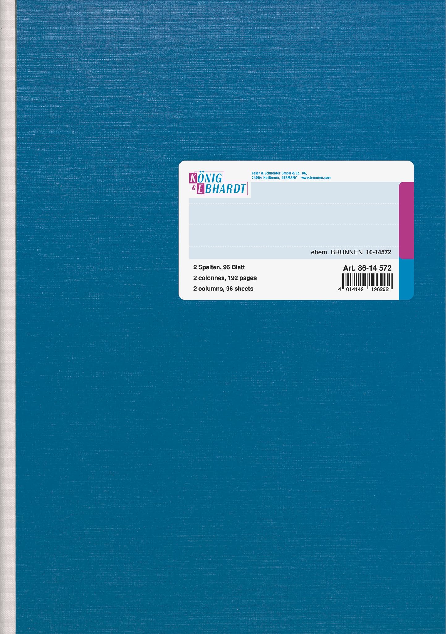 König & Ebhardt 8614572 Business Book A4 2 Columns Blue