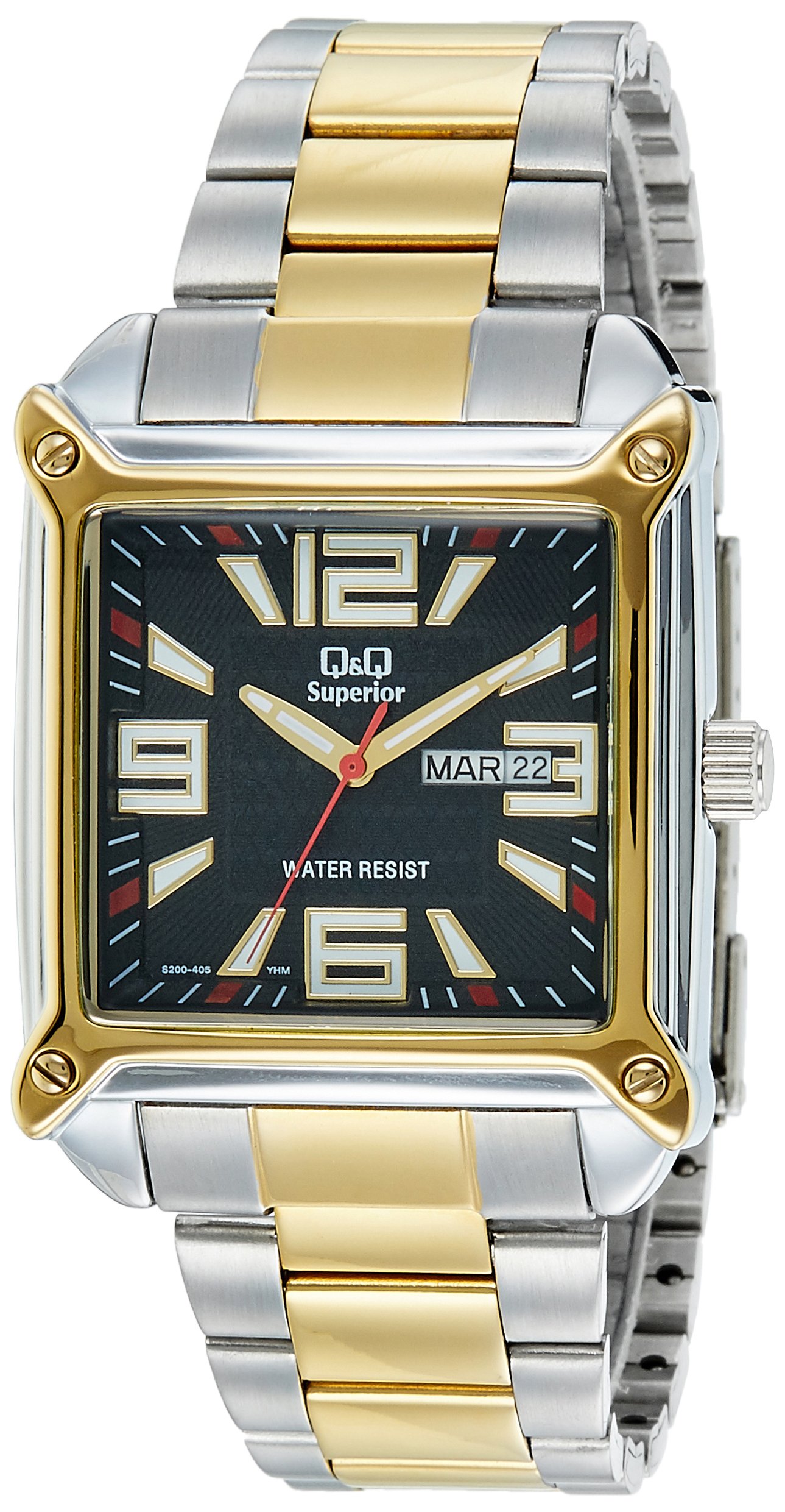 Q&Q Shogun Analog Black Dial Mens Watch - S200-405Y (B00OXUCY66) Amazon Price History, Amazon Price Tracker