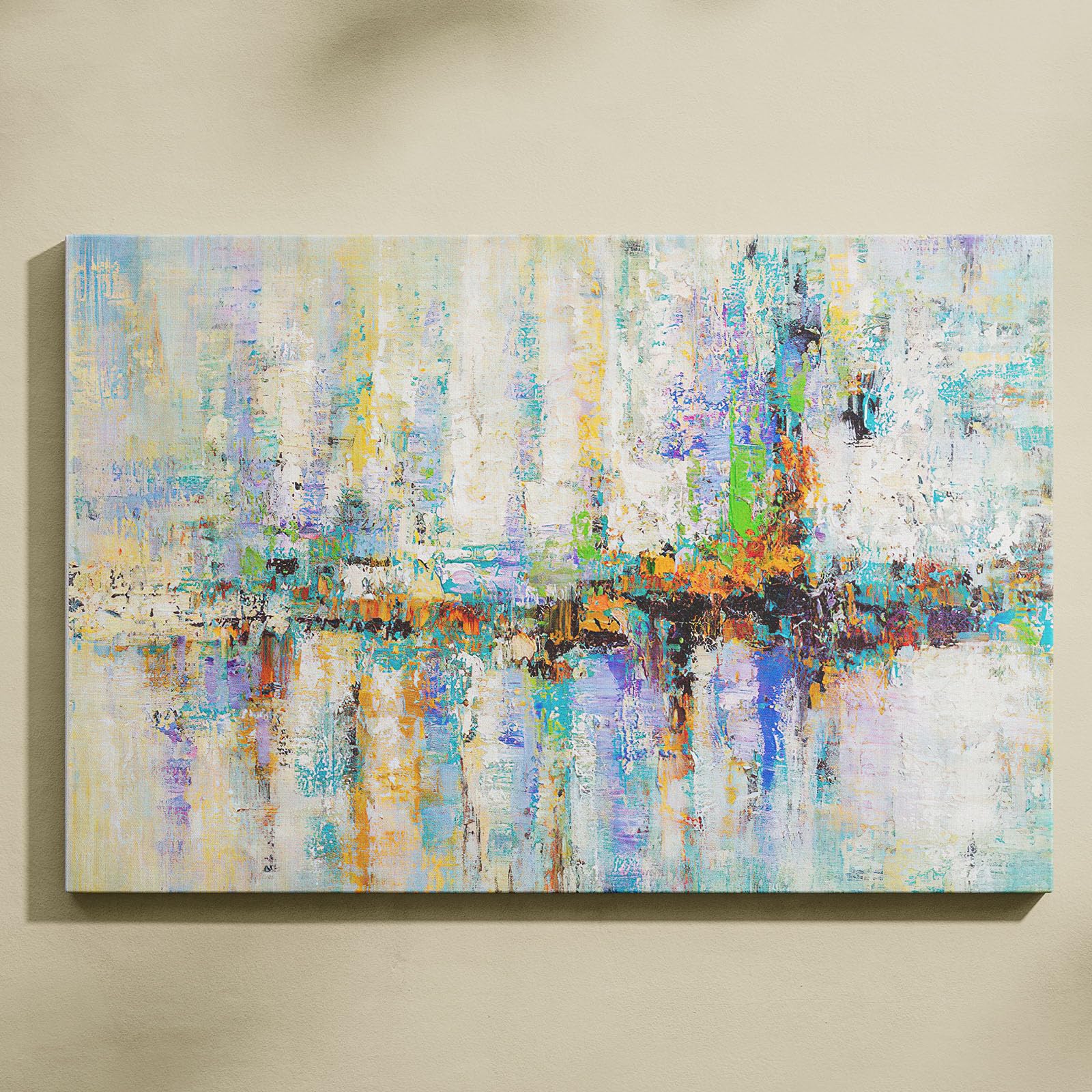 FLTABI Texture color Wall Art Abstract Canvas Texture Art Modern Texture Picture Wall Decorations For Living Room Bedroom Bathroom Office Wall Décoration Ready to Hang 16''Hx24''W / 40x60cm