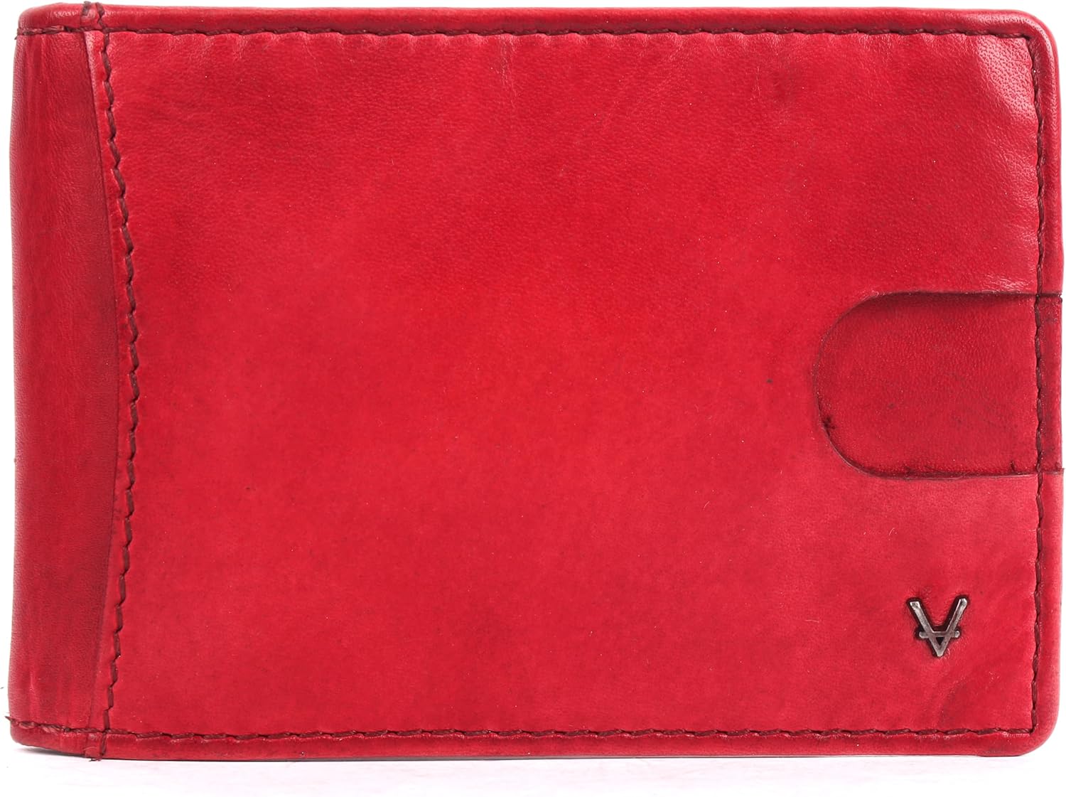 Unisex Genuine Leather RFID-Blocking Wallet Bifold Card Holder: Sleek Design for Style, Functionality & Ultimate Security (Red)