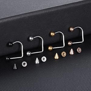 Amazon.com: Xpircn 16G Stainless Steel Lip Monroe Medusa