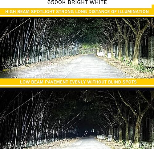 Miniatura 6 de Slykew Paquete de 2 bombillas LED antiniebla para automóvil, luces de iluminación automotriz H7, repuesto de bombillas LED superbrillantes,