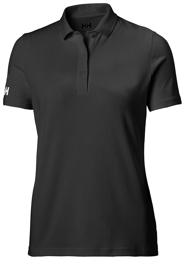 Helly-Hansen Women's Crew Tech Polo Shirt, Black, X-Small at