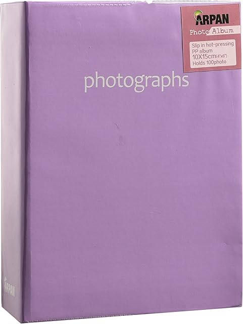 Arpan 6x4 Small Slip in Case Photo Album for 100 Photos Various Design & Colours