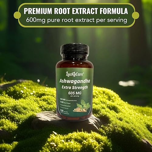Miniatura 3 de Ashwagandha Cápsulas de 600 mg – Extracto de raíz extra fuerte con pimienta negra – Suplemento vegano, sin OMG – Fabricado en Estados Unidos – 120