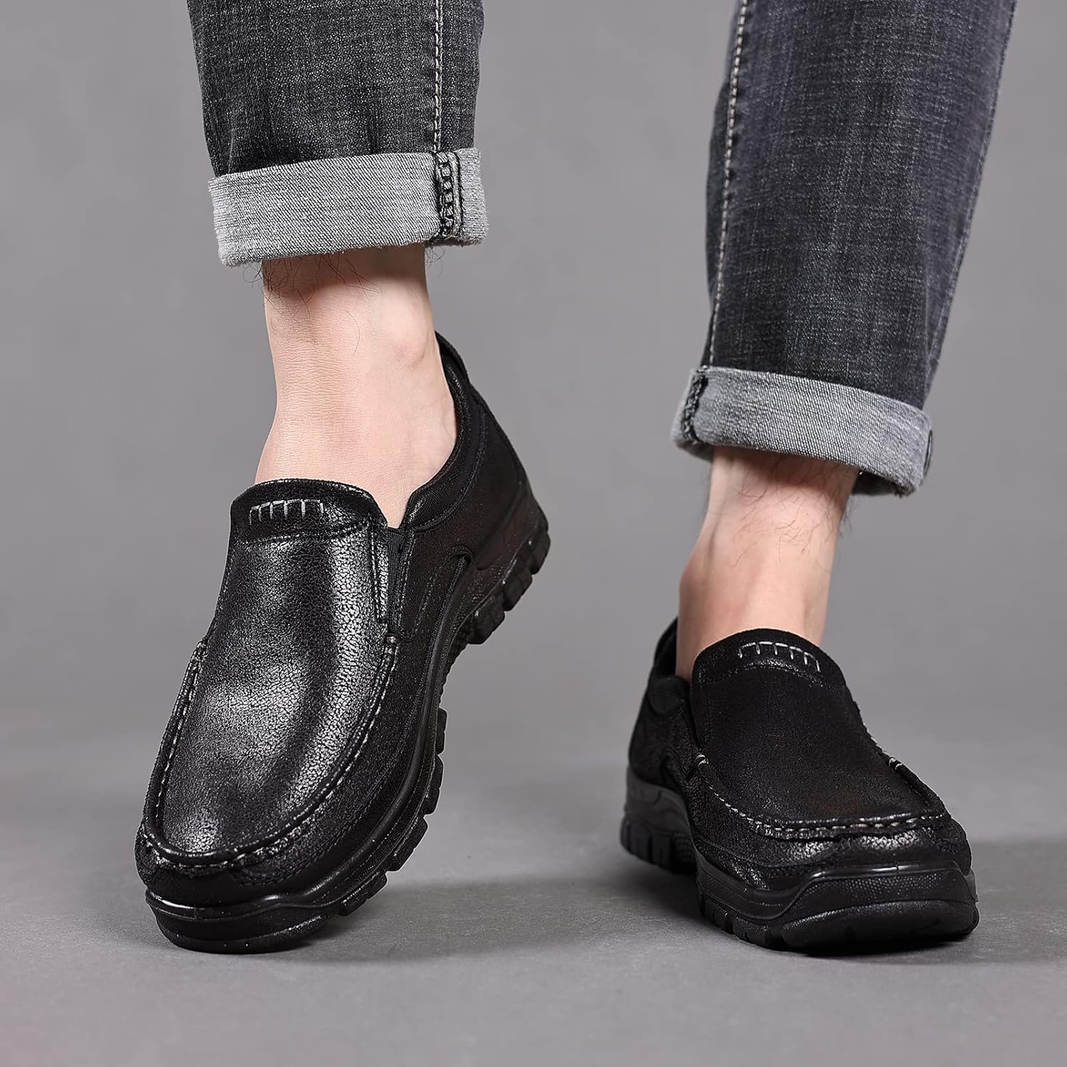 Coramtty Men's Slip on Loafers Casual Shoes Soft Lightweight Slippers Breathable Comfort Dress Shoes for Male Walking Flat Outdoor - Image 2