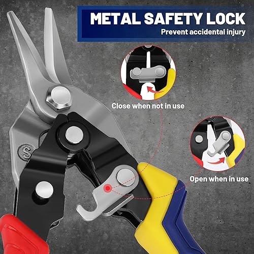 Miniatura 8 de WORKPRO Alicates diagonales de alto apalancamiento de 8 pulgadas y juego de tijeras de hojalata de aviación de 3 piezas