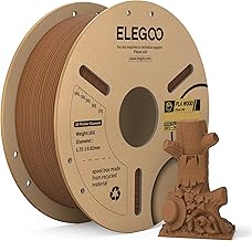 ELEGOO PLA Filament 1.75mm Teak Wood 1KG, Real Wood Flour Added 3D Printer Filament, 1kg Spool(2.2lbs) Fits for Most FDM 3D Printers