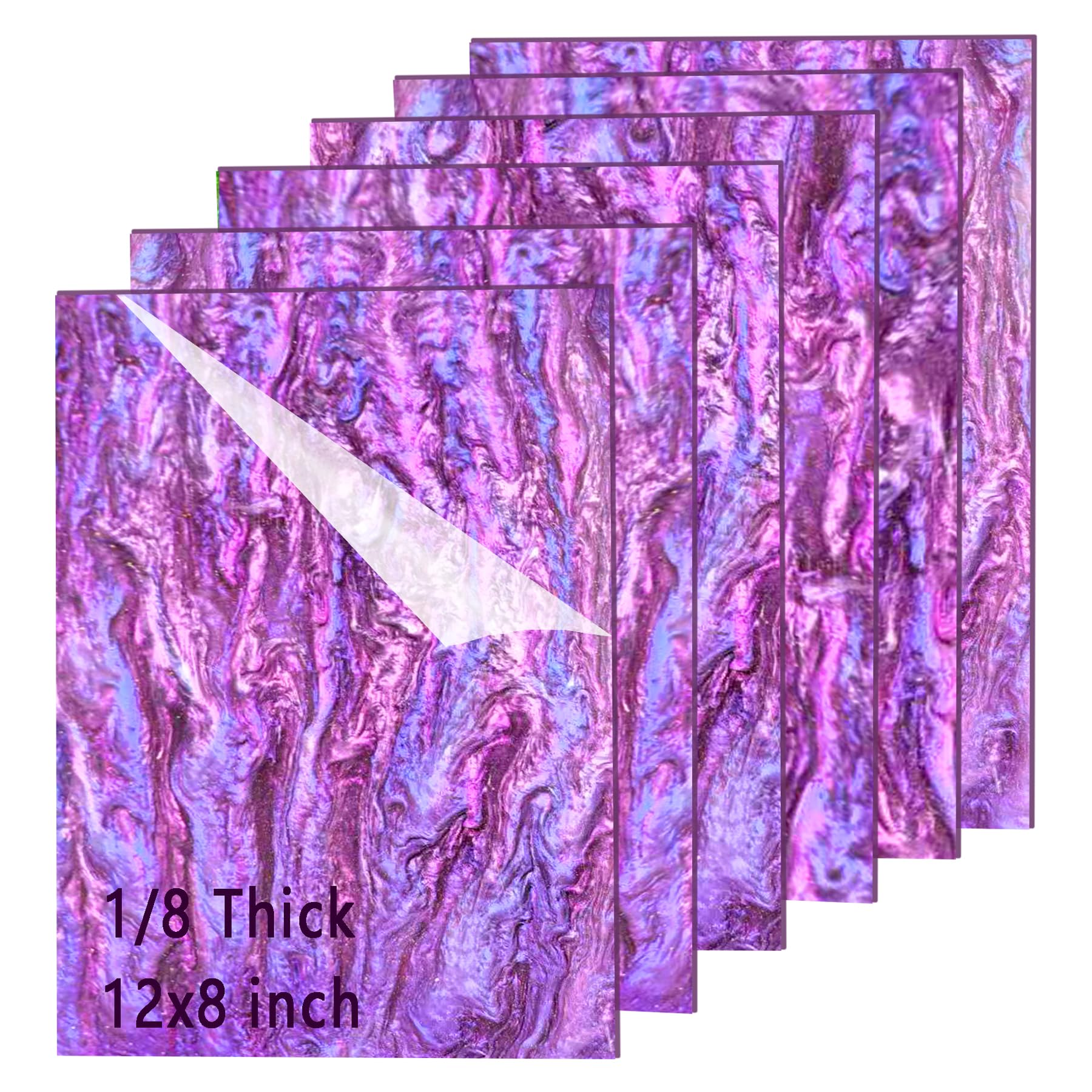 Glitter Acrylic Sheets - 6 Colors, Nebula Swirls -17