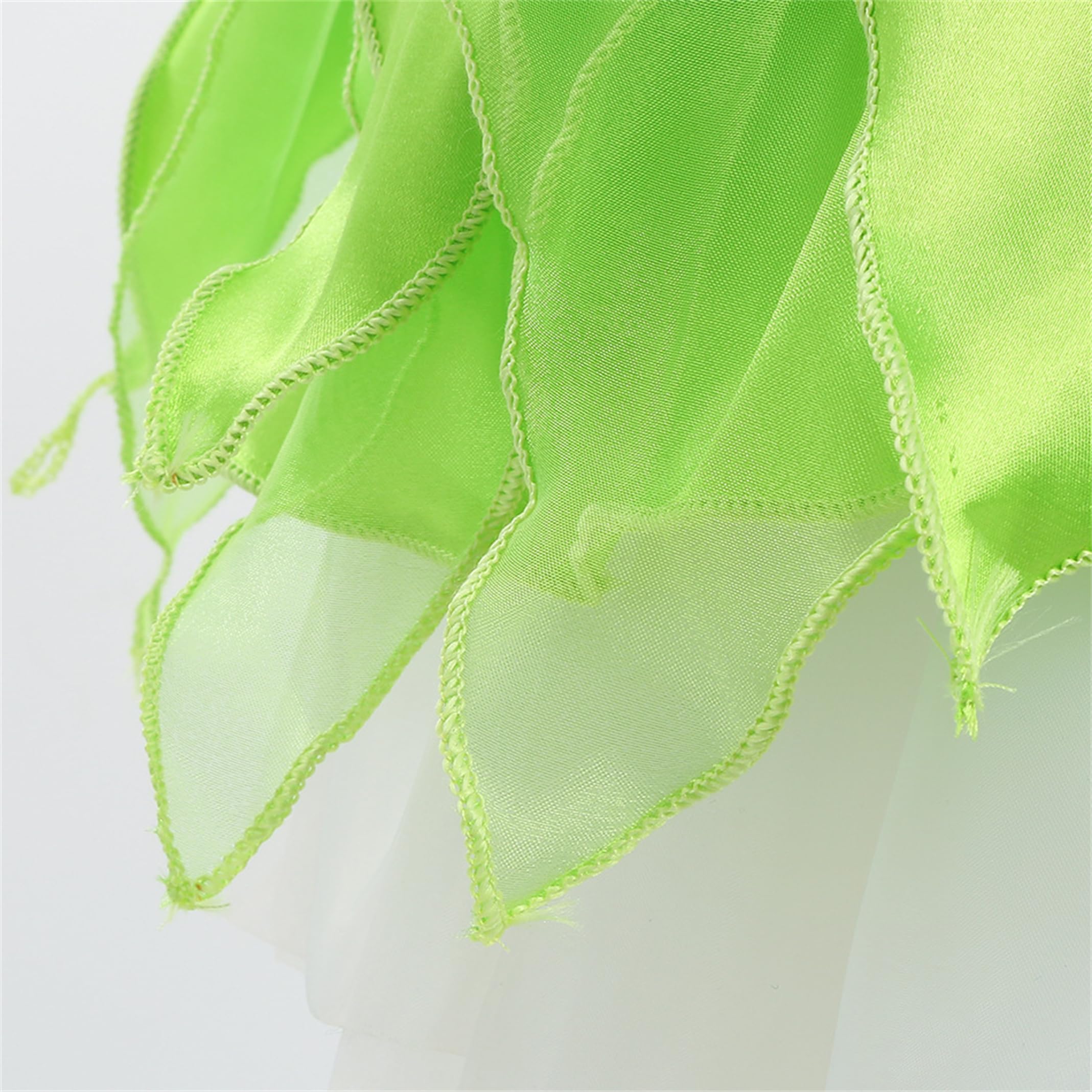 New front Costume per Cosplay della Principessa con Accessori per Carnevale Classico Bambina Finta Seta Estive Feste a Tema Feste Halloween Compleanno Verde Tematizzate