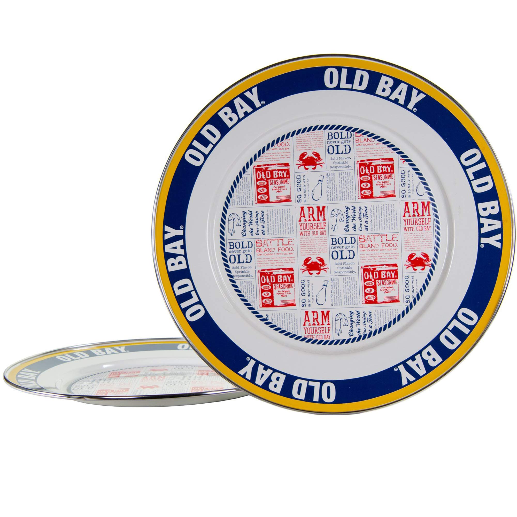 Golden RabbitEnamelware - Set of 2 - Old Bay - Chargers