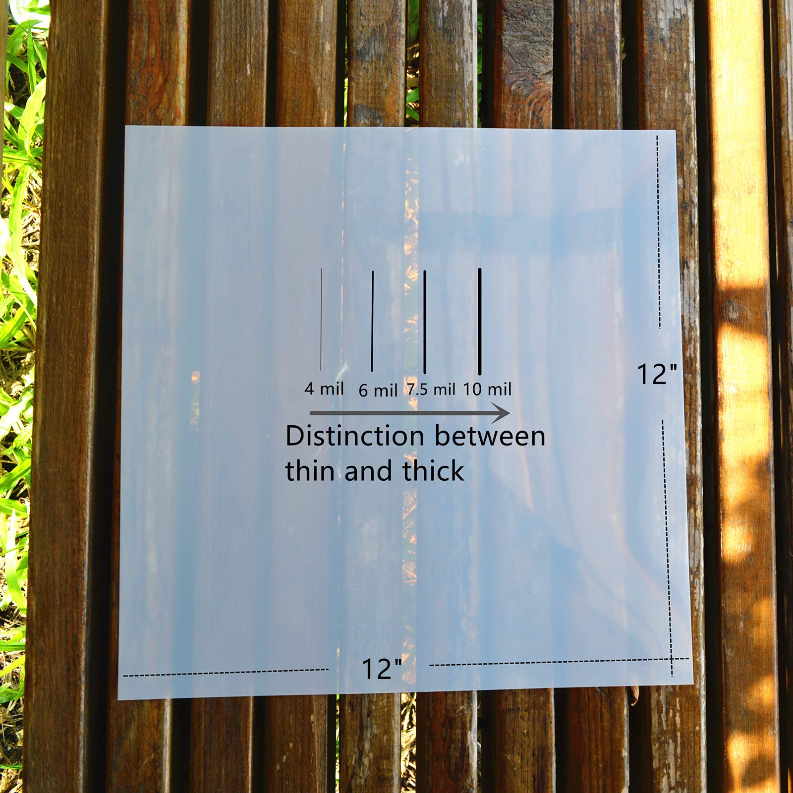 ZHluja 10-Pack 10 mil 12×12 inch Blank Stencil Sheet for Laser Cutting,Milky Translucent PET,Stencil Tools and Machines Template Material