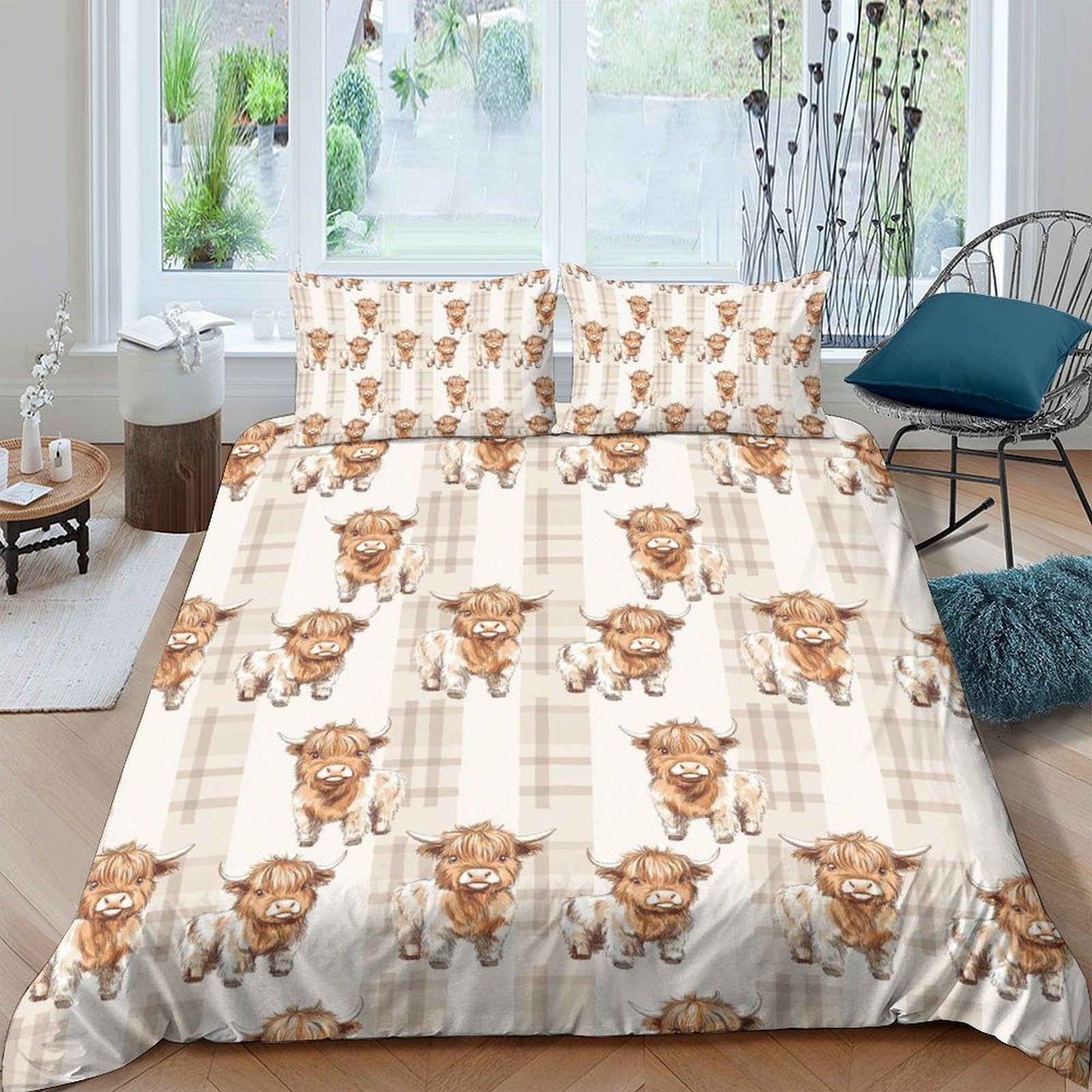 Ctjqhvkz Style-8 3D Printed Cartoon Cow Fitted Sheet Microfiber Anti-Slip Mattress Cover Farm Animal Bed Decor For Bedroom Single（135X200cm）
