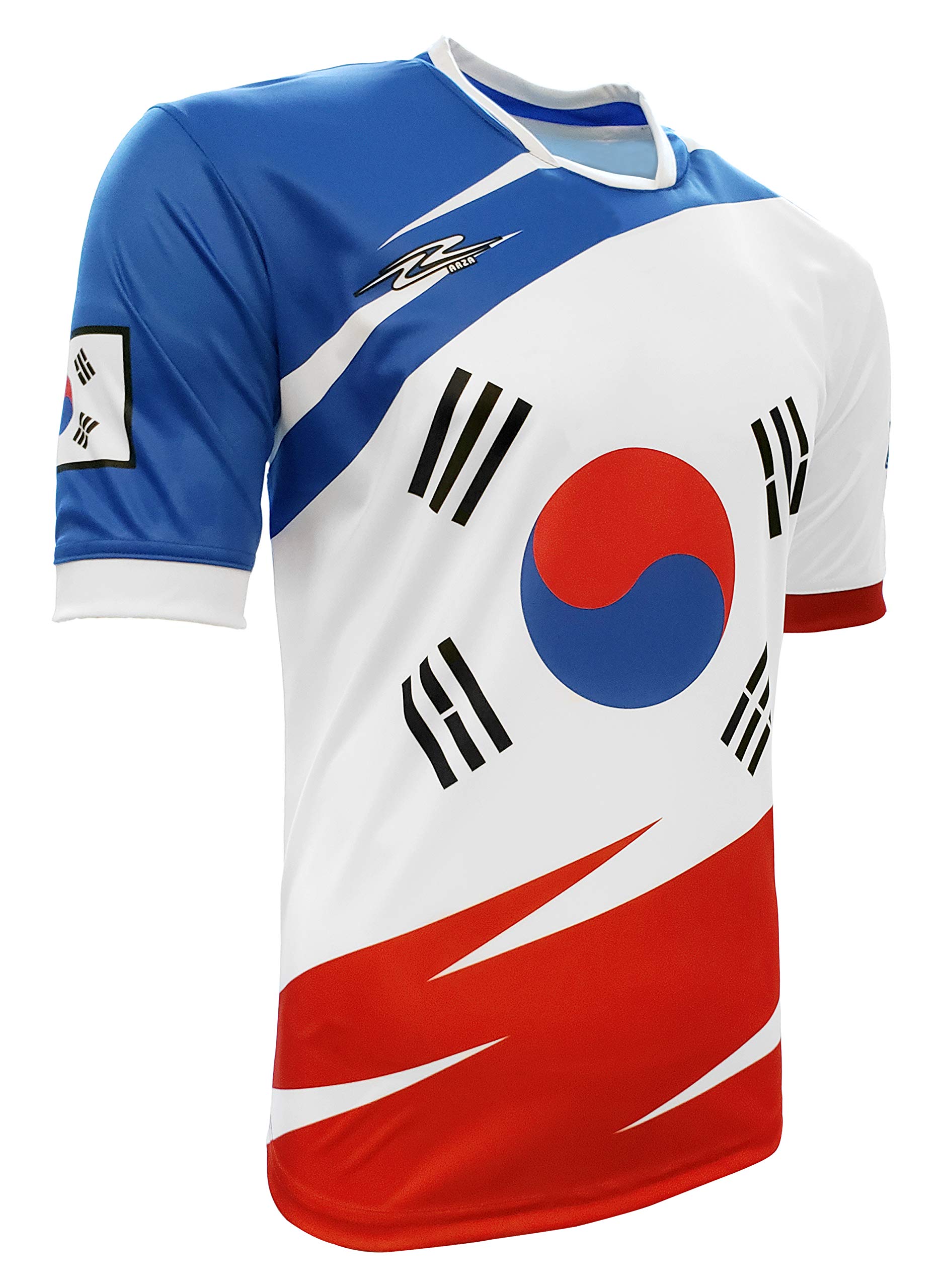 ARZA Korea and USA Fan Jersey Sports (X-Large) White