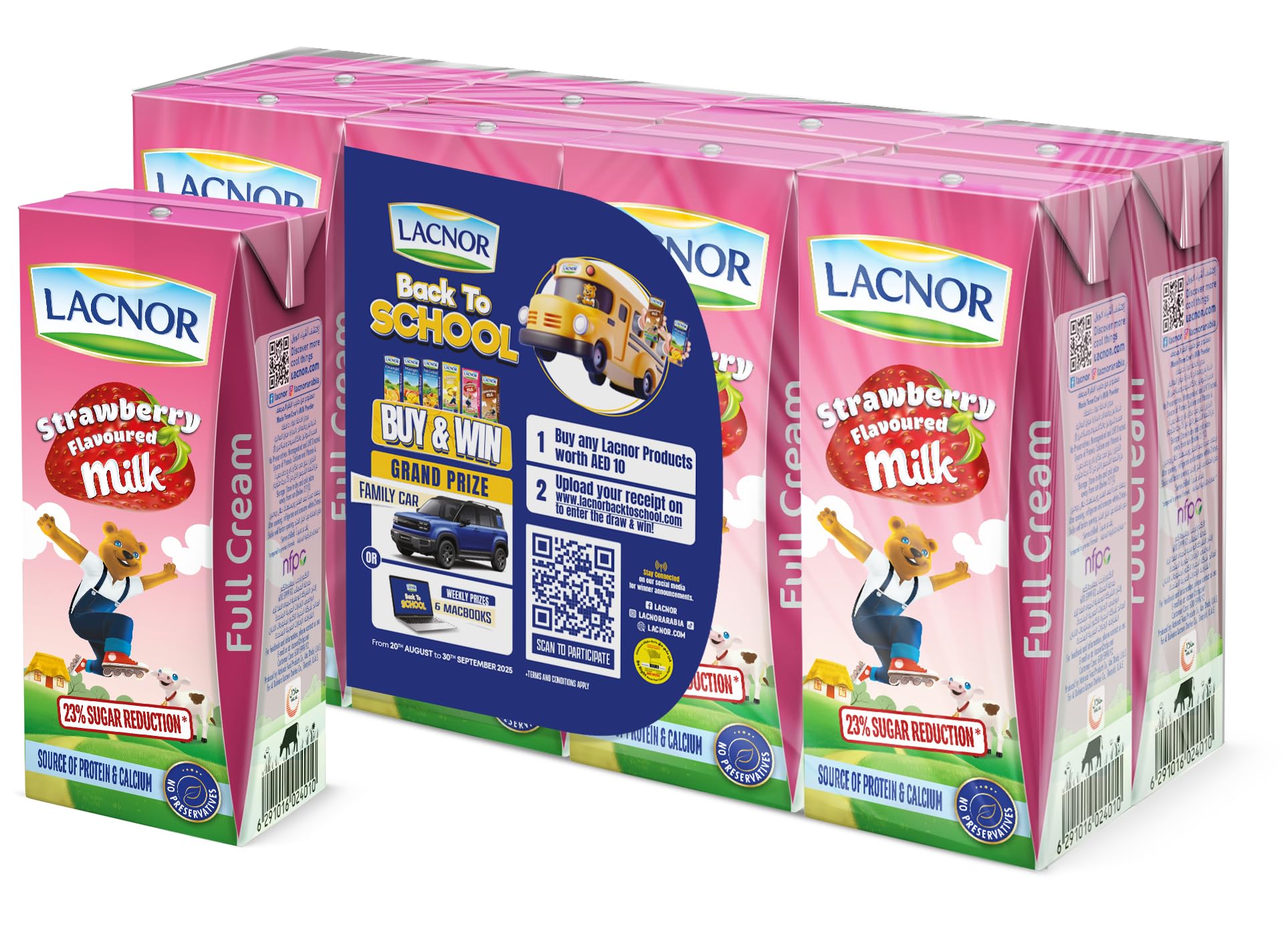 LacnorEssentials Stwawberry Milk - 180 ml X 8