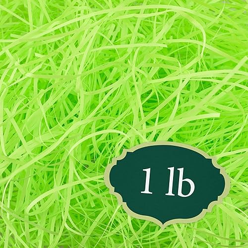 Arcadia Garden Products RPS01LM - Caja de relleno de papel de color triturado recto para envolver regalos y manualidades, relleno de cestas,