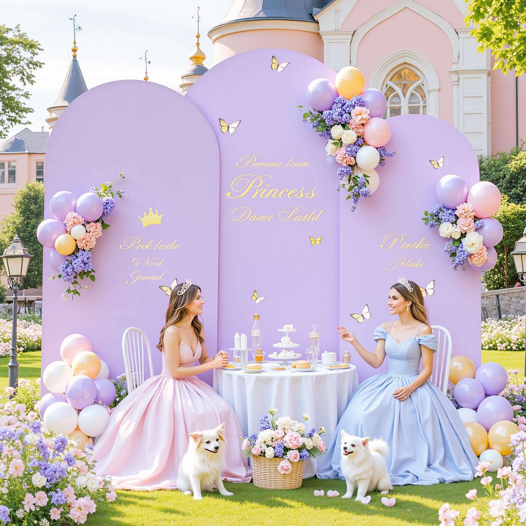 Lavender Arch Backdrop Cover 7.2ft 6.6ft 6ft Arch Cover Set of 3 Arch Covers Stretchy Backdrop for Wedding Party Baby Shower Birthday Photography Spandex Arch Stand Covers Backdrop Curtains Decor