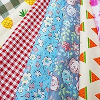 Vista 4 de Misscrafts - 50 piezas de tela de algodón de 7.9 x 7.9 in, paquete de cuadrados de retazos precortados para manualidades, costura, álbumes