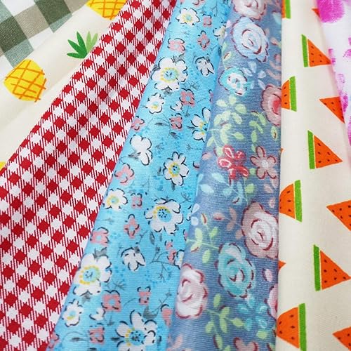 Miniatura 4 de Misscrafts - 50 piezas de tela de algodón de 7.9 x 7.9in, paquete de cuadrados de retazos, precortados para manualidades, costura, álbumes de