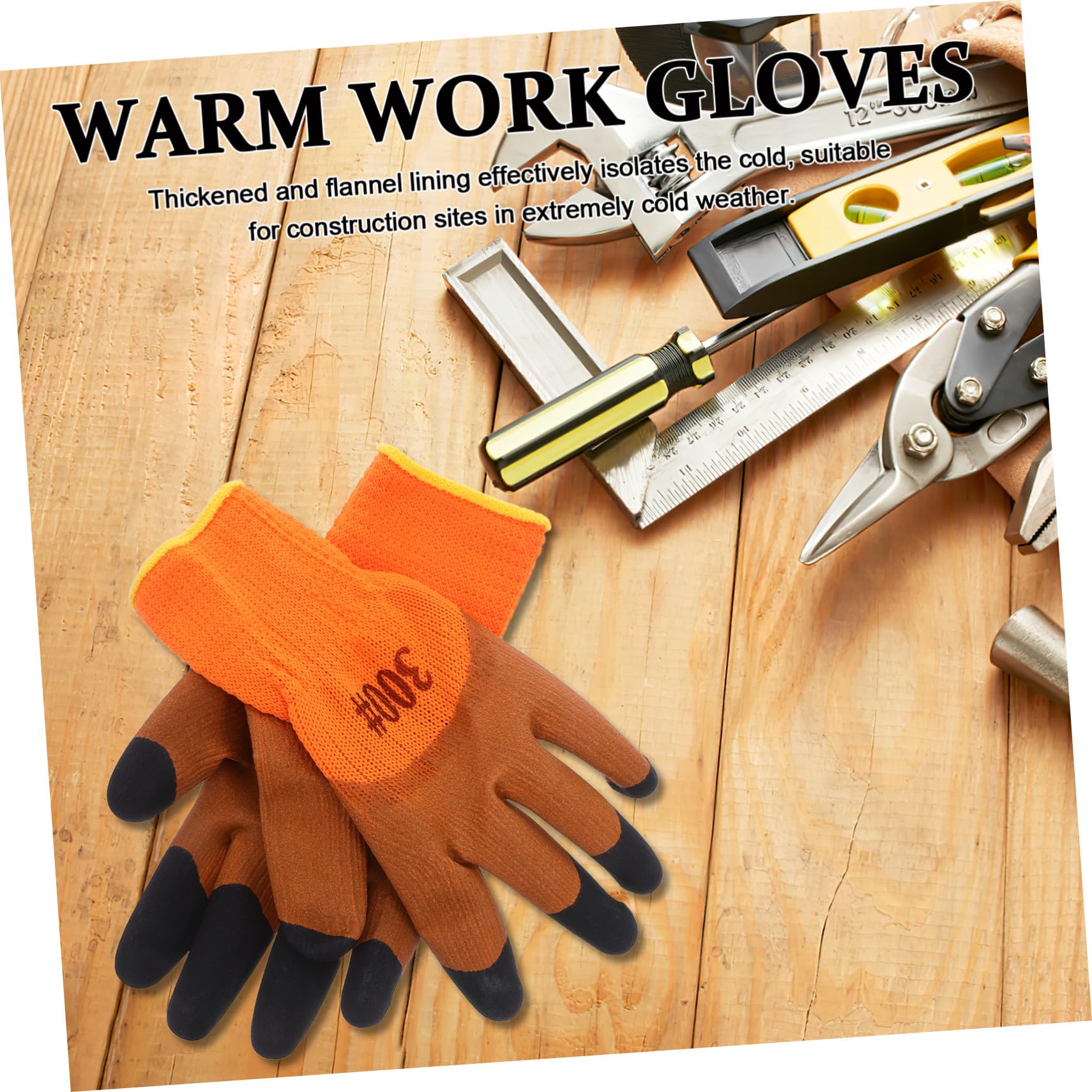 Cabilock 10 Paires de protection du travail chaud de travail par temps froid Orange
