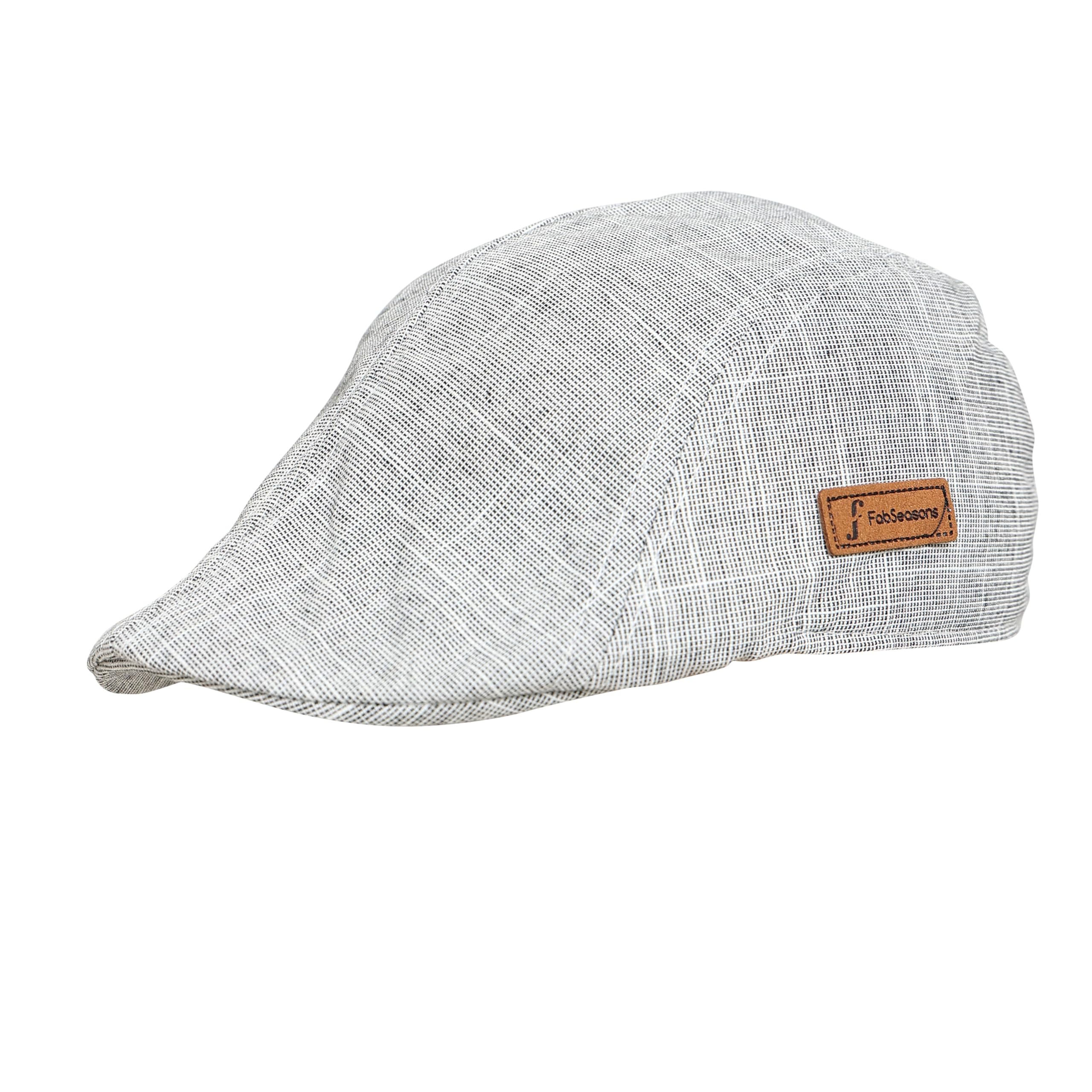 fabseasons Men's Cotton Golf Flat Cap - Size Adjustable Ivy Gatsby Newsboy Hat with Elastic Back, Breathable & Lightweight-picture-35