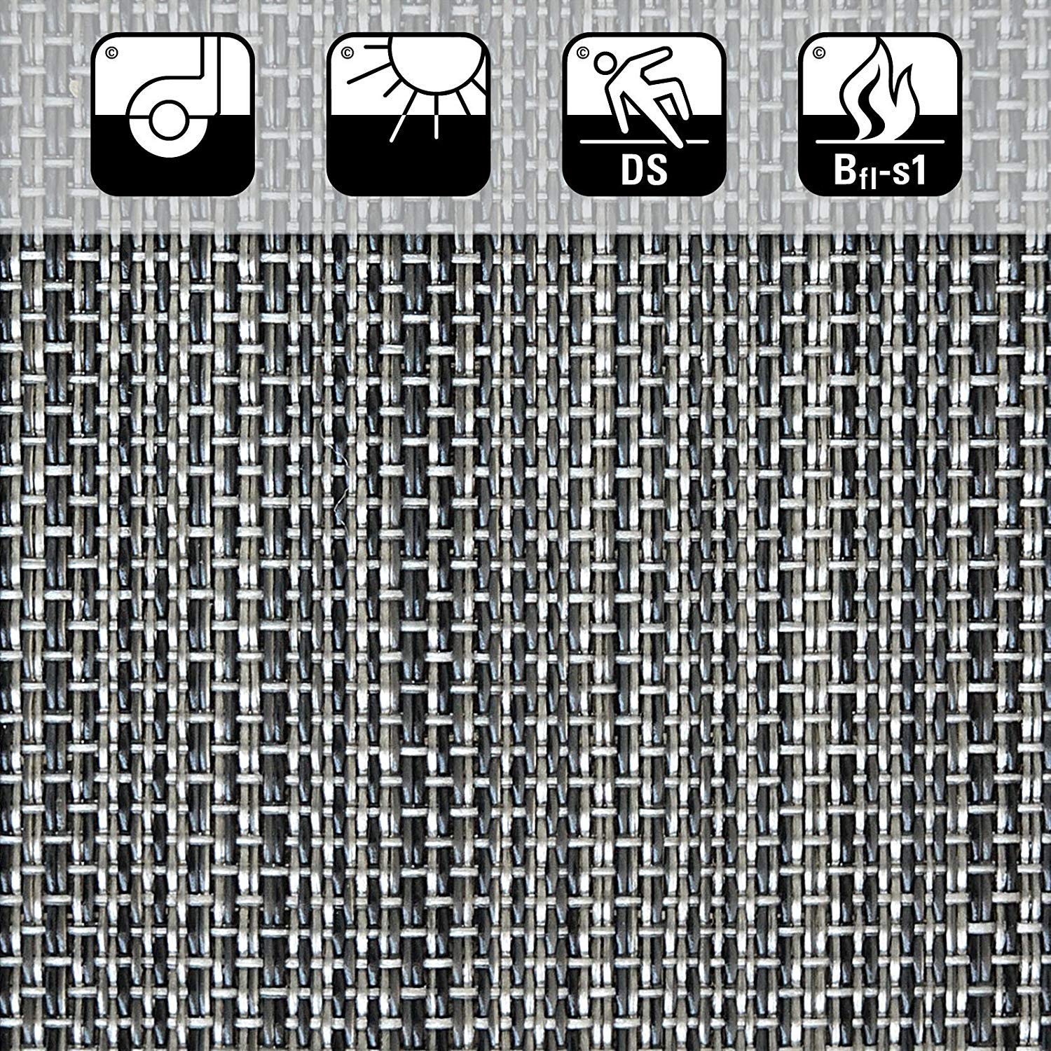 Floordirekt Tapis d'intérieur et d'extérieur | Revêtement de sol pour couloir, cuisine, salle de bain, terrasse, balcon | nombreuses couleurs et tailles (90 x 200 cm, Gênes)