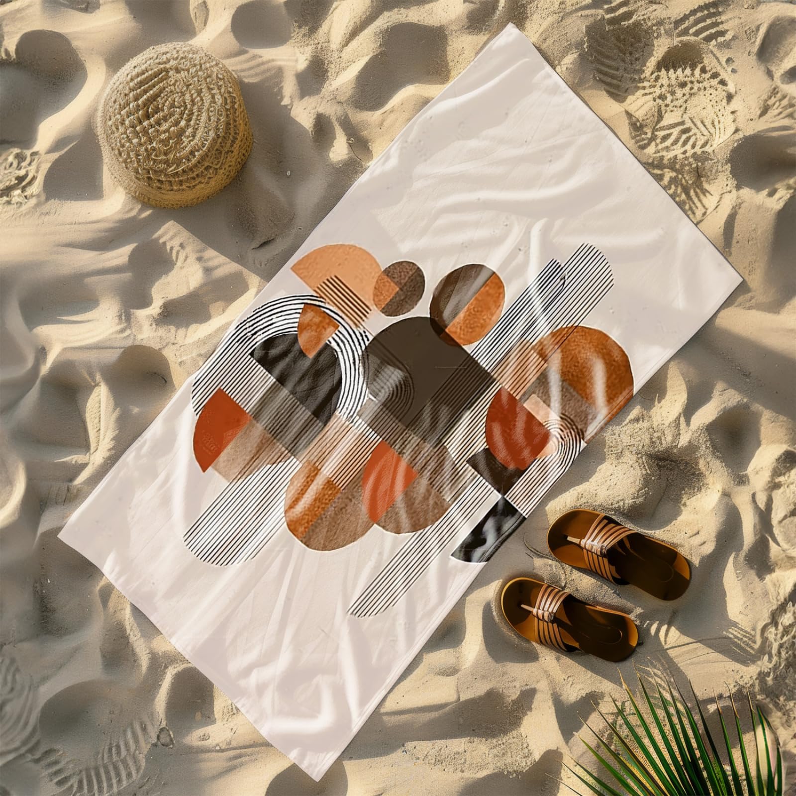 Genérico Toalla Playa 180X100 Patrón Naranja Grande Toallas de Piscina Grandes Anti Arena Secado Rápido Gimnasio Hombre Mujer Lavable A Máquina Regalo