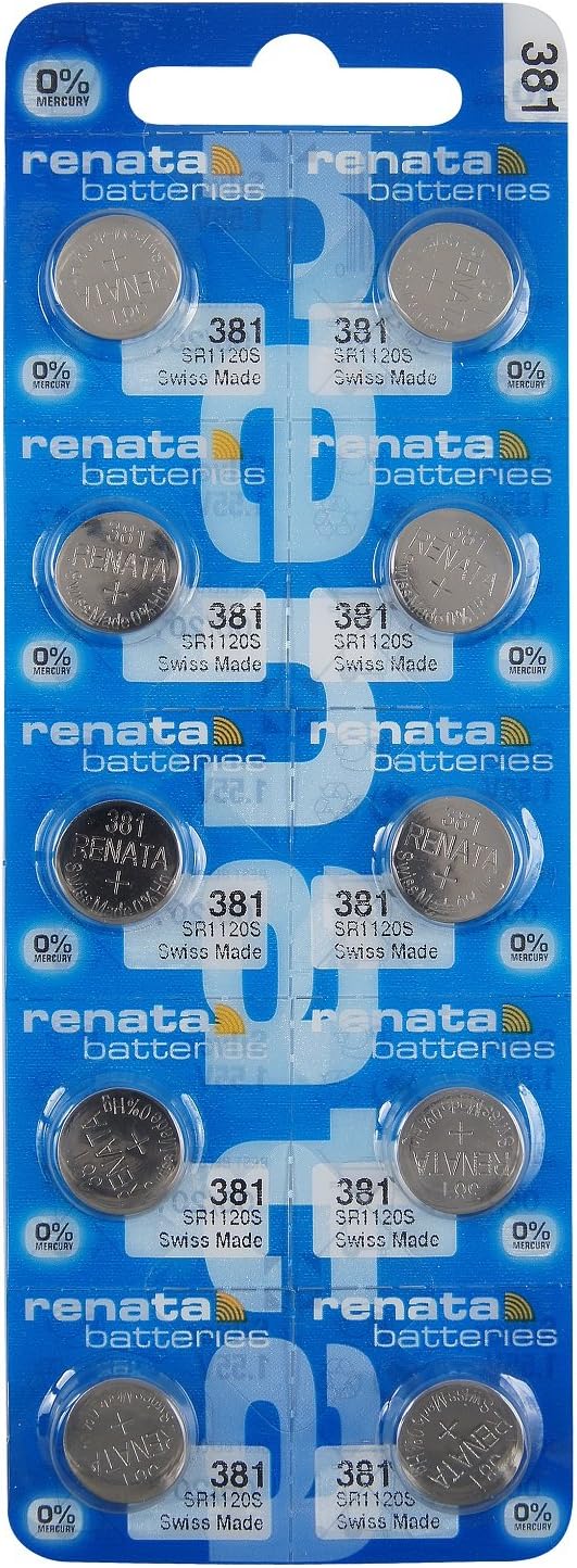 Renata Swatch Group 381 Renata Silver Oxide Button Cell Battery 1.55V 50mAh 1 x Battery