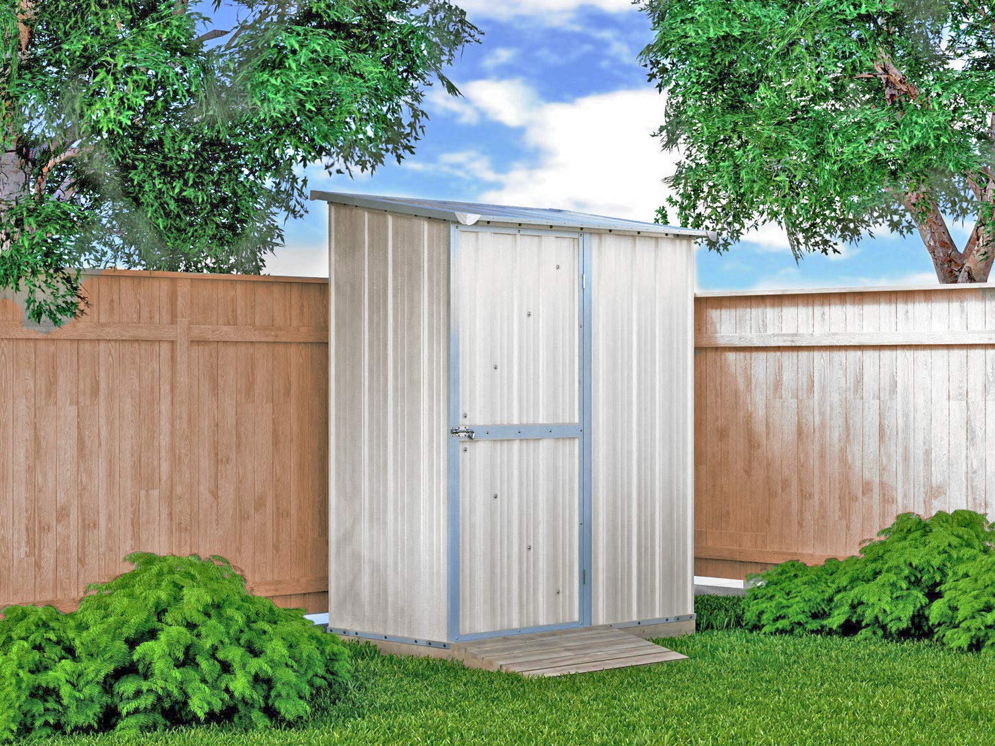 Casetta Da Giardino In Acciaio Zincato Notek Box - 1.55x1.00x1.92 M Bianco - Foto 13