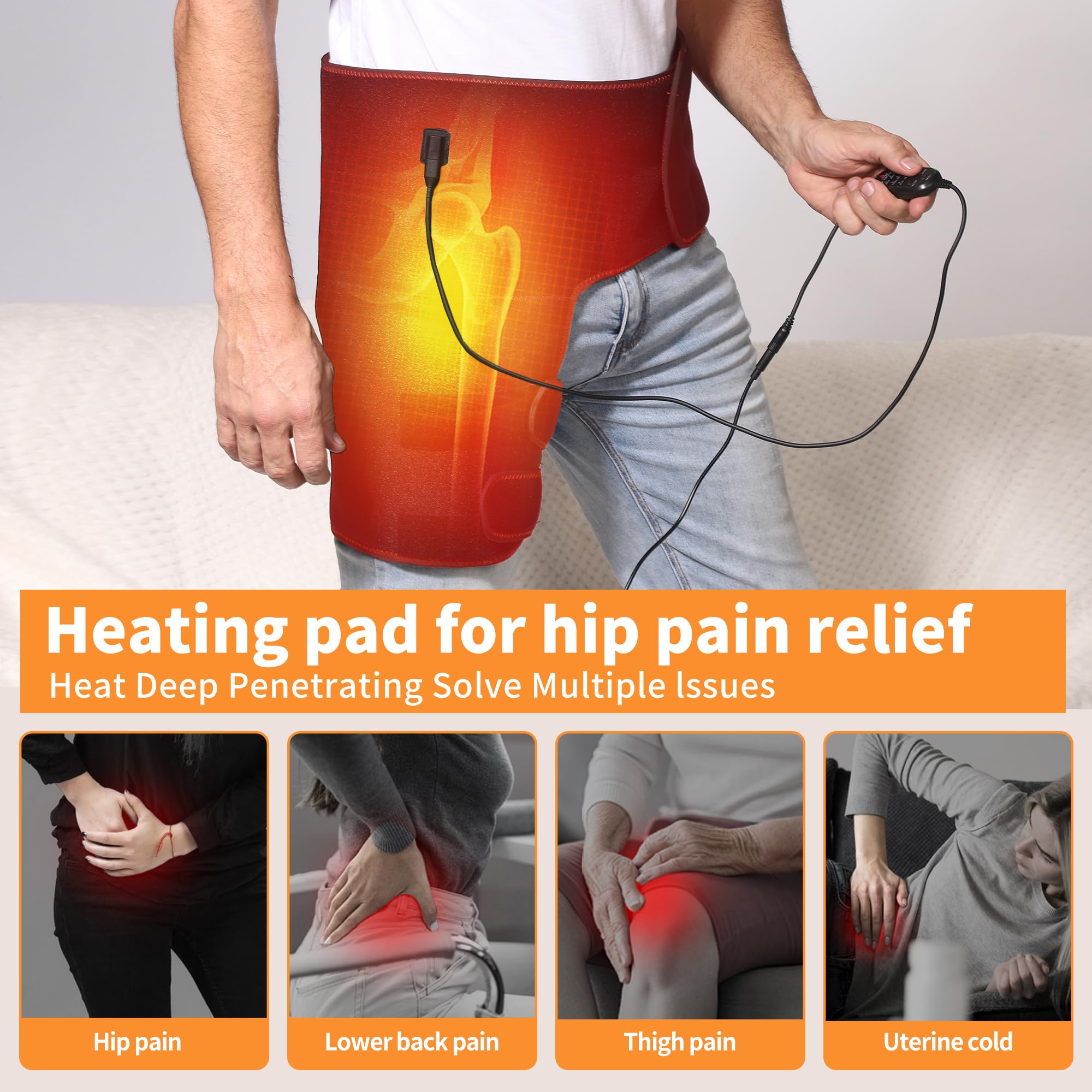Amazon.com: Hip Heating Pad, Electric Heated Hip, Hip Massager Vibration, Thigh/Buttock Electric Heat Pad for Sciatica Nerve Relief - M/L : Health & Household Amazon.com: Hip Heating Pad, Electric Heated Hip, Hip Massager Vibration, Thigh/Buttock Electric Heat Pad for Sciatica Nerve Relief - M/L : Health & Household