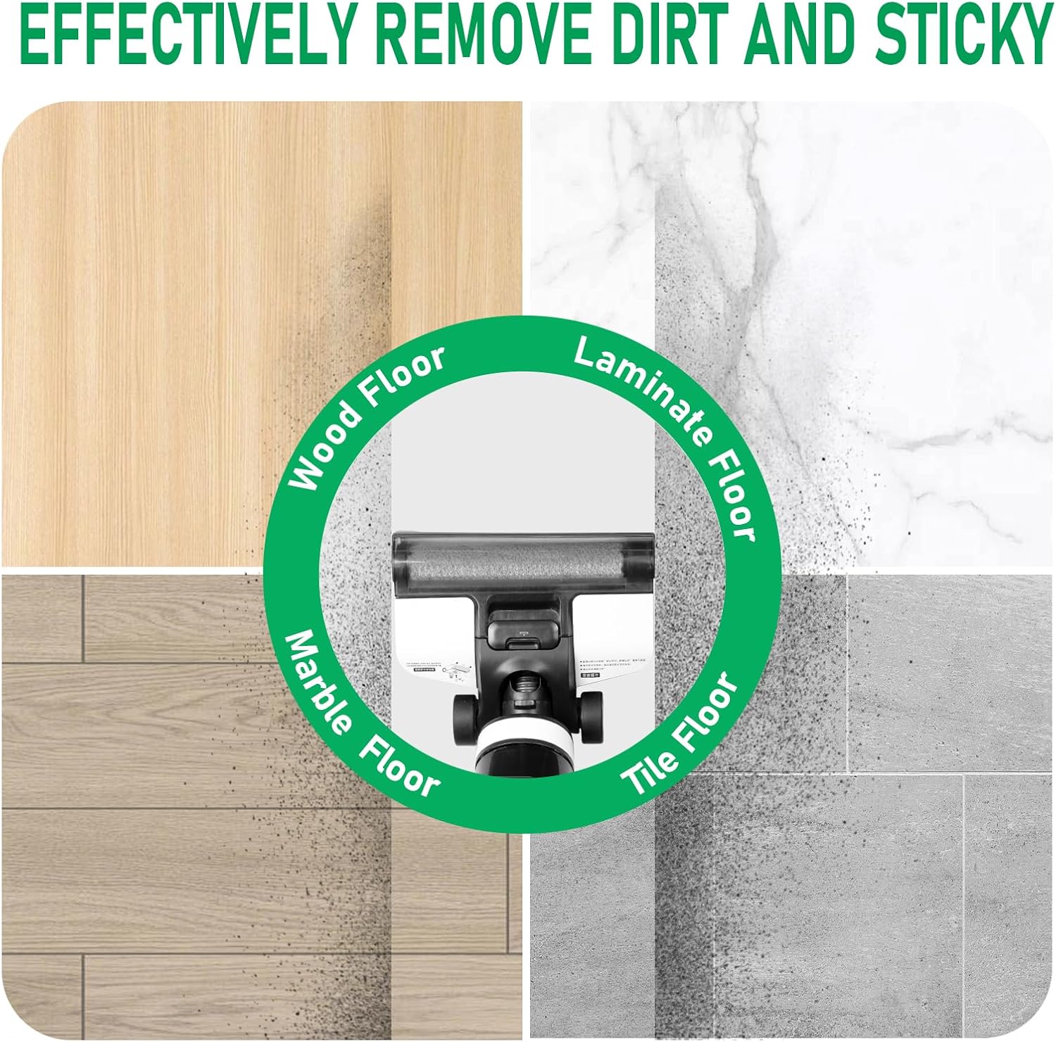 iFloor 3 Replacement Brush Rollers and HEPA Filter Kits Compatible with Tineco iFloor 3 and Floor One S3 Cordless Wet Dry Vacuum Cleaner Replacement Parts,3 Brush Rollers & 3 Filters