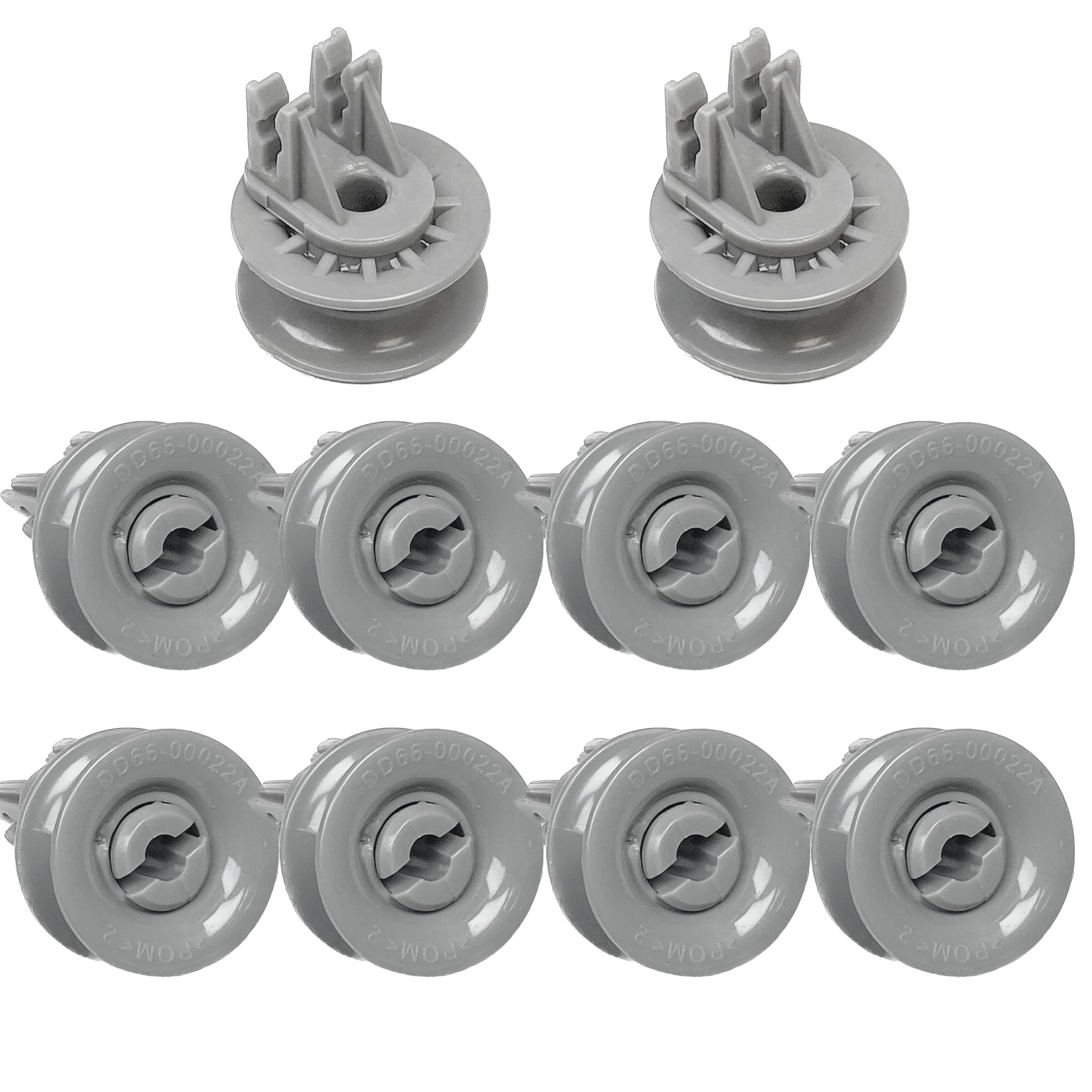 Photo 1 of 10-pack DD61-00222A Dishwasher Middle Rack Track Rollers Wheels Replacement for Dishwasher middle dishrack DW80R5061/DW80R5060 Series