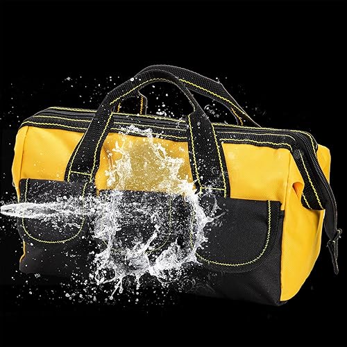 Miniatura 3 de Paquete de 3 bolsas de herramientas de 13 pulgadas, bolsa de herramientas de boca ancha con base impermeable, bolsa de almacenamiento de