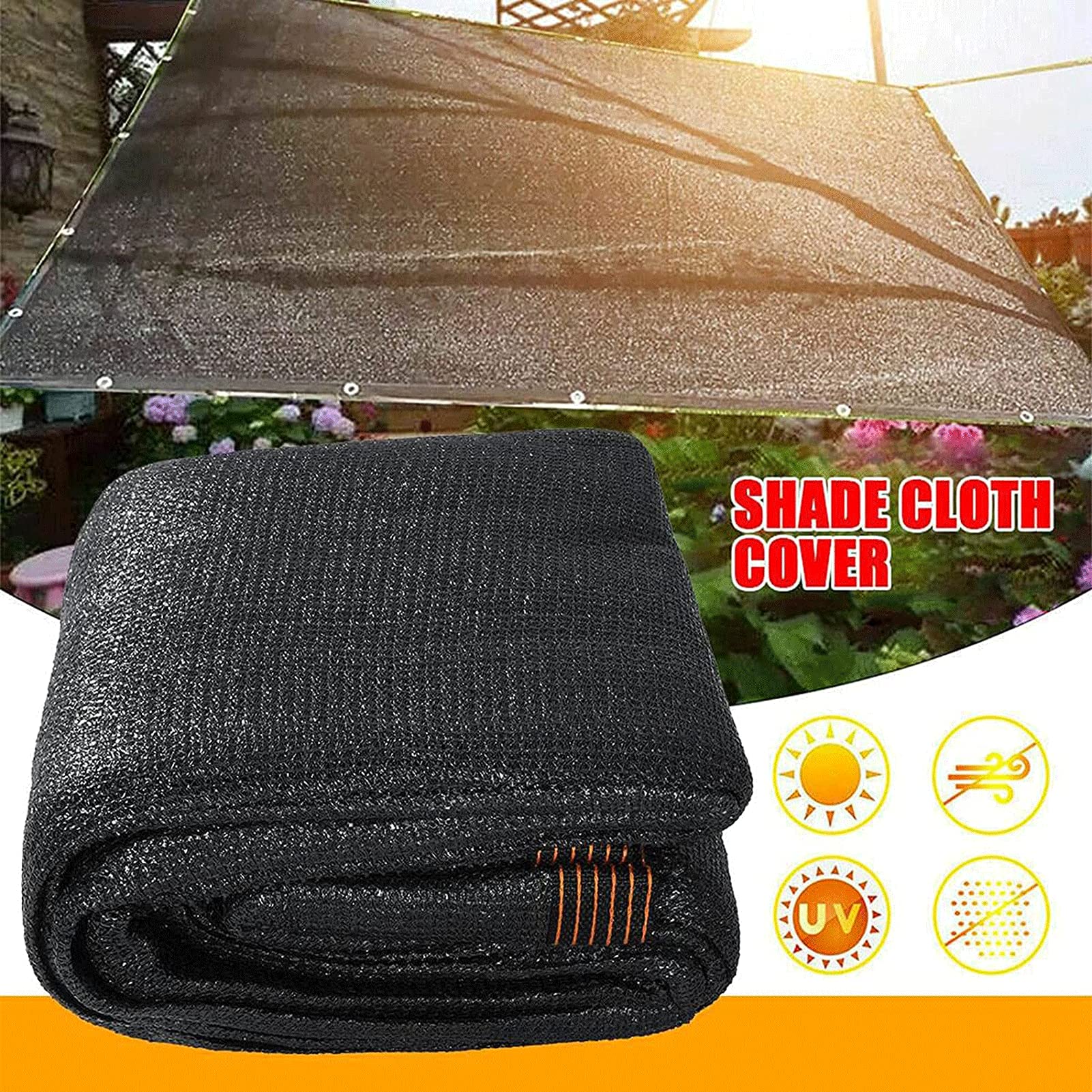 6 x 12 m, 85 % schattiges Gewächshaus-Schattennetz, strapazierfähig, Schattenstoff, Terrassenzaun, Sonnenschutz, hohe Dichte, 8 Nadeln, für Garten, Blumen, Pflanzen, Terrasse, Rasen, Schatten