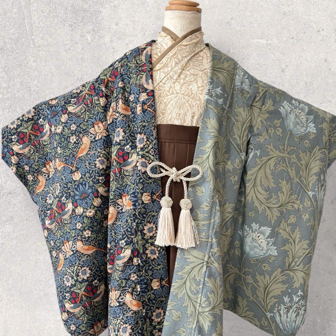 【ぶーちょ♡】ウィリアムモリス羽織袴セット オーダー品】ウィリアムモリス 羽織袴セット - Ark's GALLERY | minne