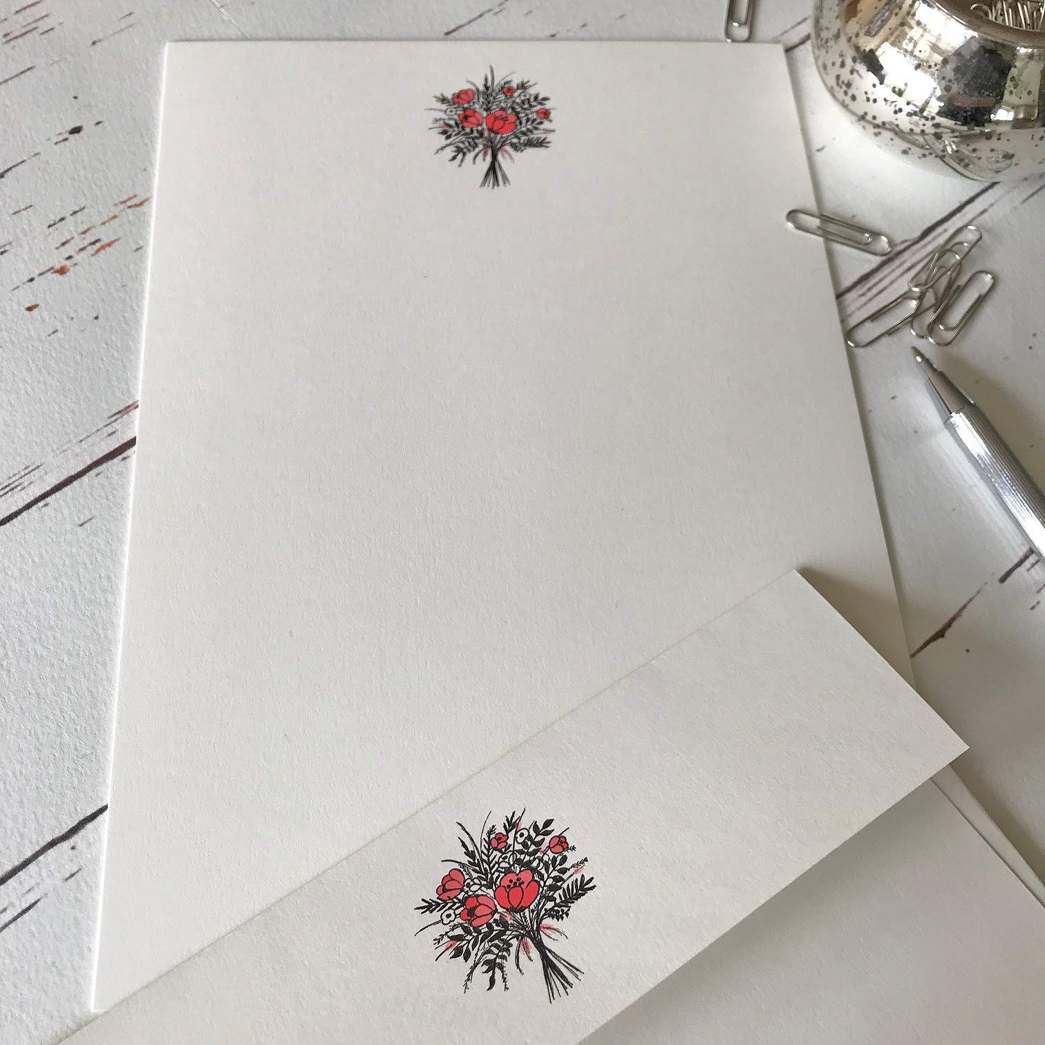 Wagtail Designs Notelets With A Blue Tit Illustration In A Lovely Black Box With Ribbon (packet Of 20 Notelets And Envelopes