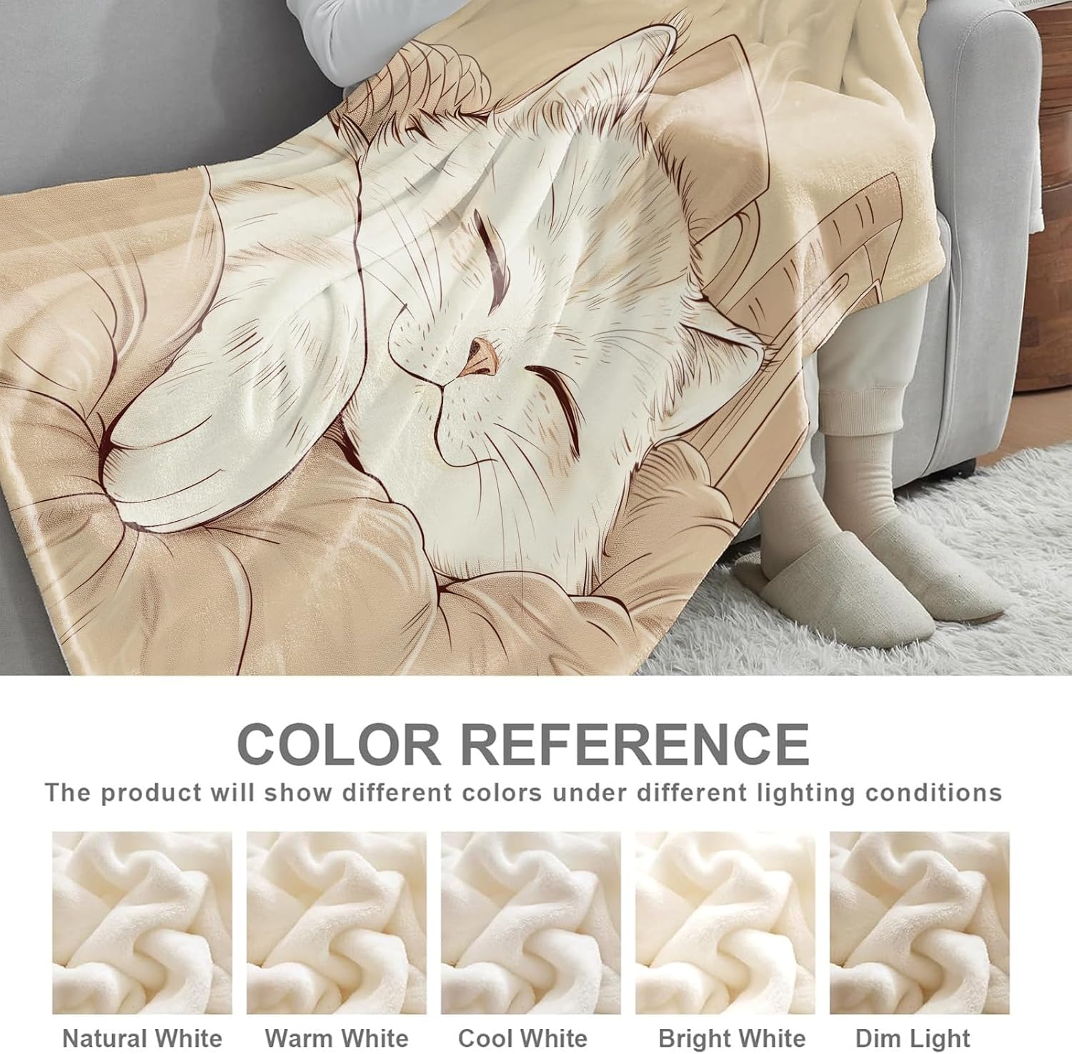 Cute Pug Puppies Throw Blanket, Lightweight Warm Flannel Blankets, Home Decor and Gifts, Soft Cozy Throws for Women Girls Kids, 50"X60" for Bed Couch Travel Office - Image 6