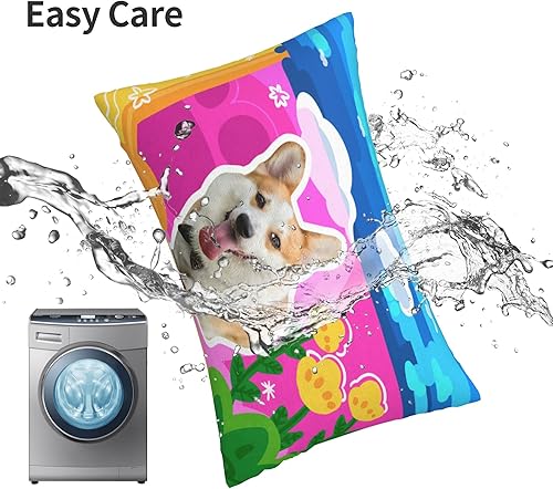 Miniatura 7 de Funda de almohada personalizada para fotos de mascotas, 14 x 20 pulgadas, estilo de ilustración personalizada para mascotas, funda de almohada con