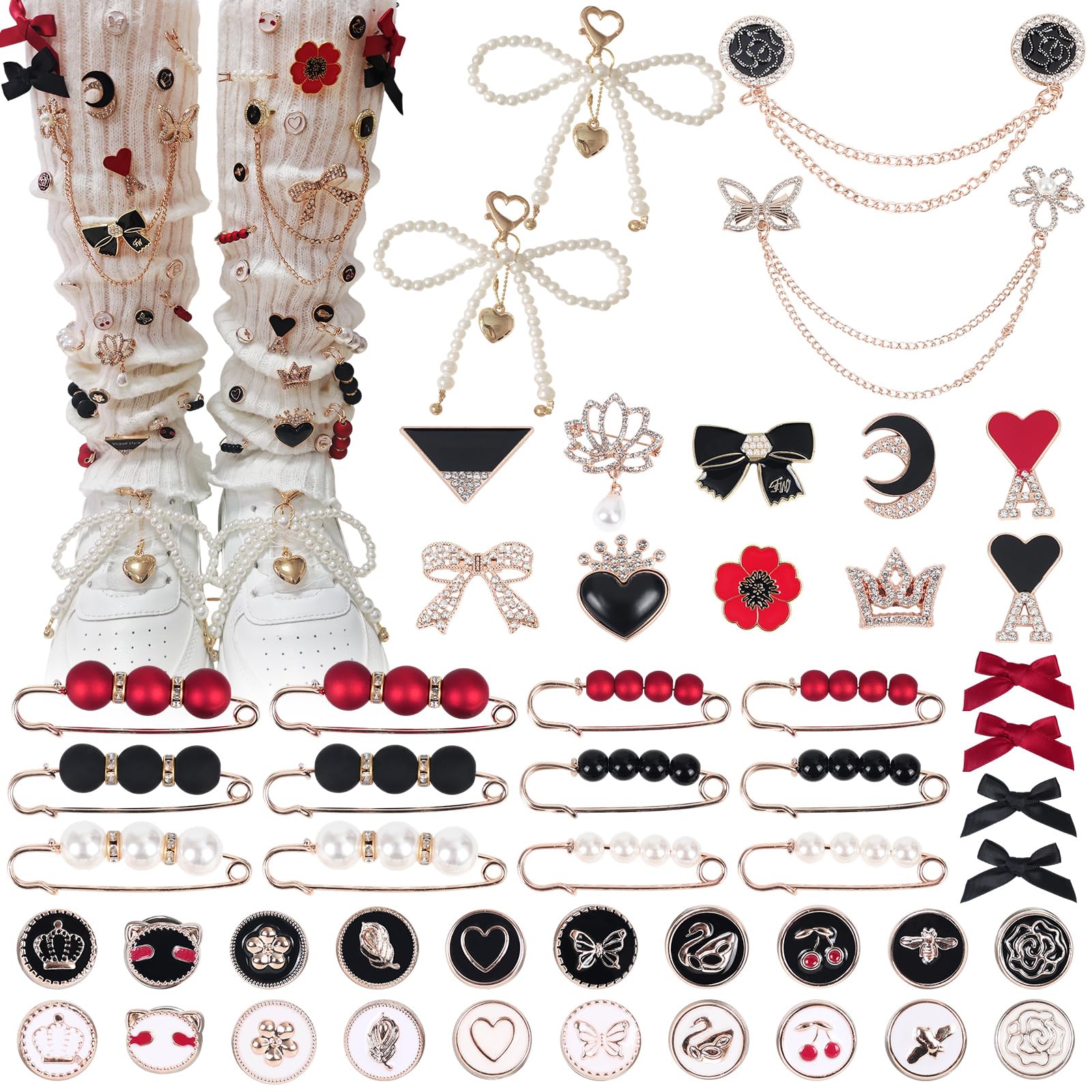 Shoe Charm & Sock Charms – Stylish Alloy Pins for Sneakers, Socks, Denim & Accessories, E…