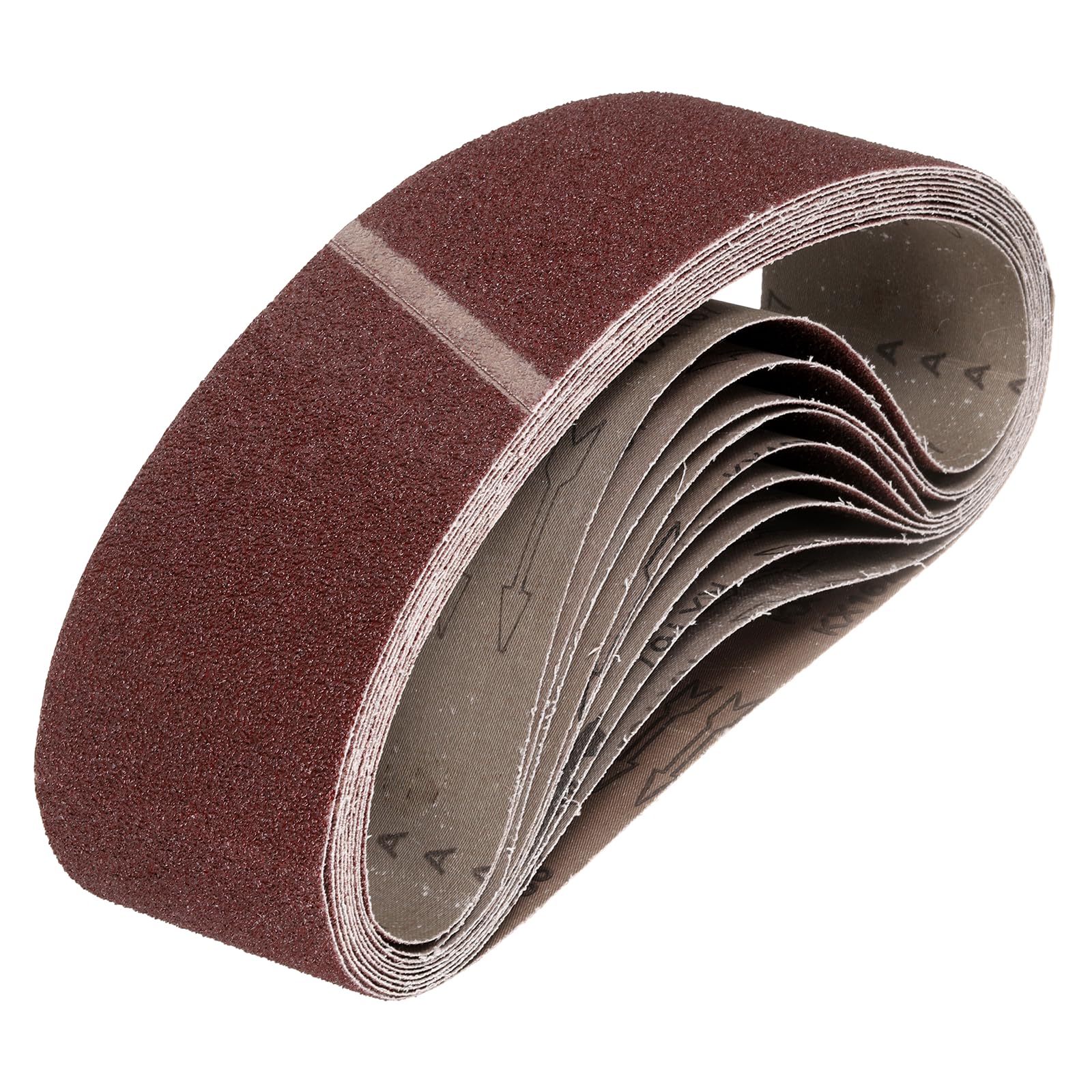 sourcing map Bandas de lijado de 100 mm x 1220 mm, 3 unidades, grano 36, óxido de aluminio, lijadora, lijadora, para carpintería, pulido de metal, afilador de cuchillos
